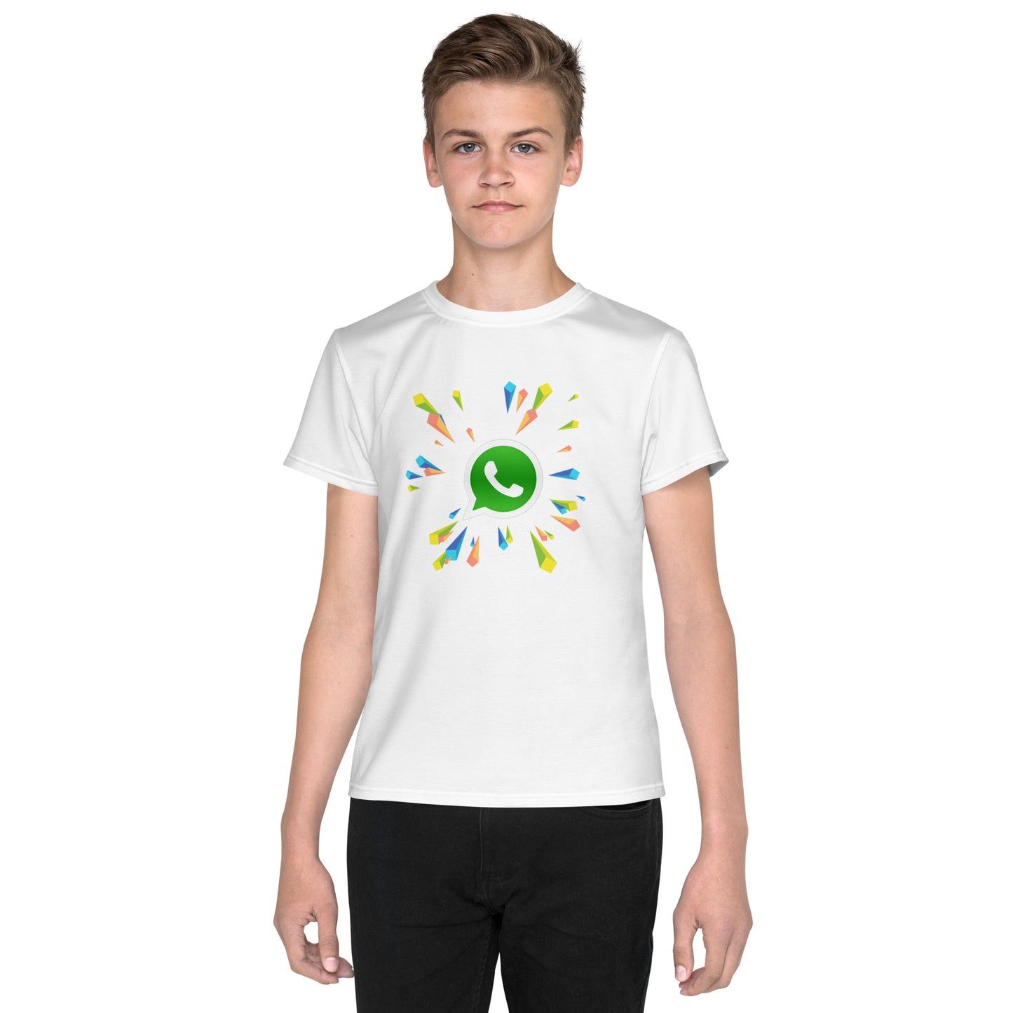 Youth crew neck t-shirt WHATSAPP