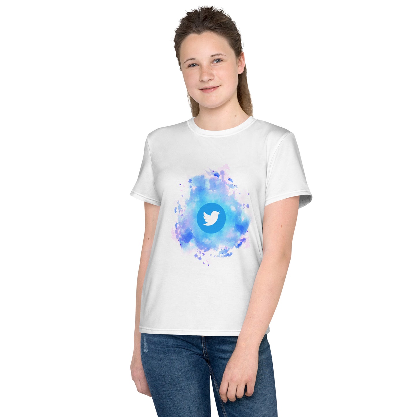 Youth crew neck t-shirt TWITTER LOGO