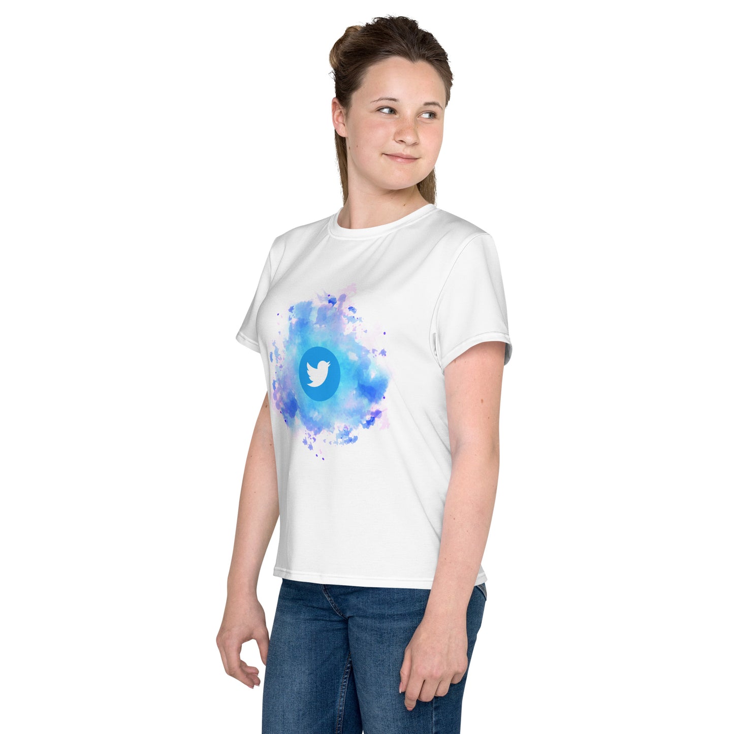 Youth crew neck t-shirt TWITTER LOGO