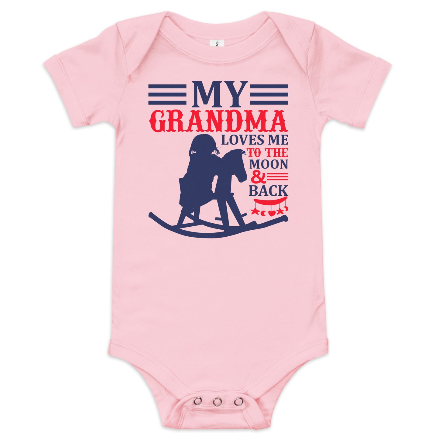 Бебешки къс ръкав едно парче МОЯТА БАБА МЕ ОБИЧА