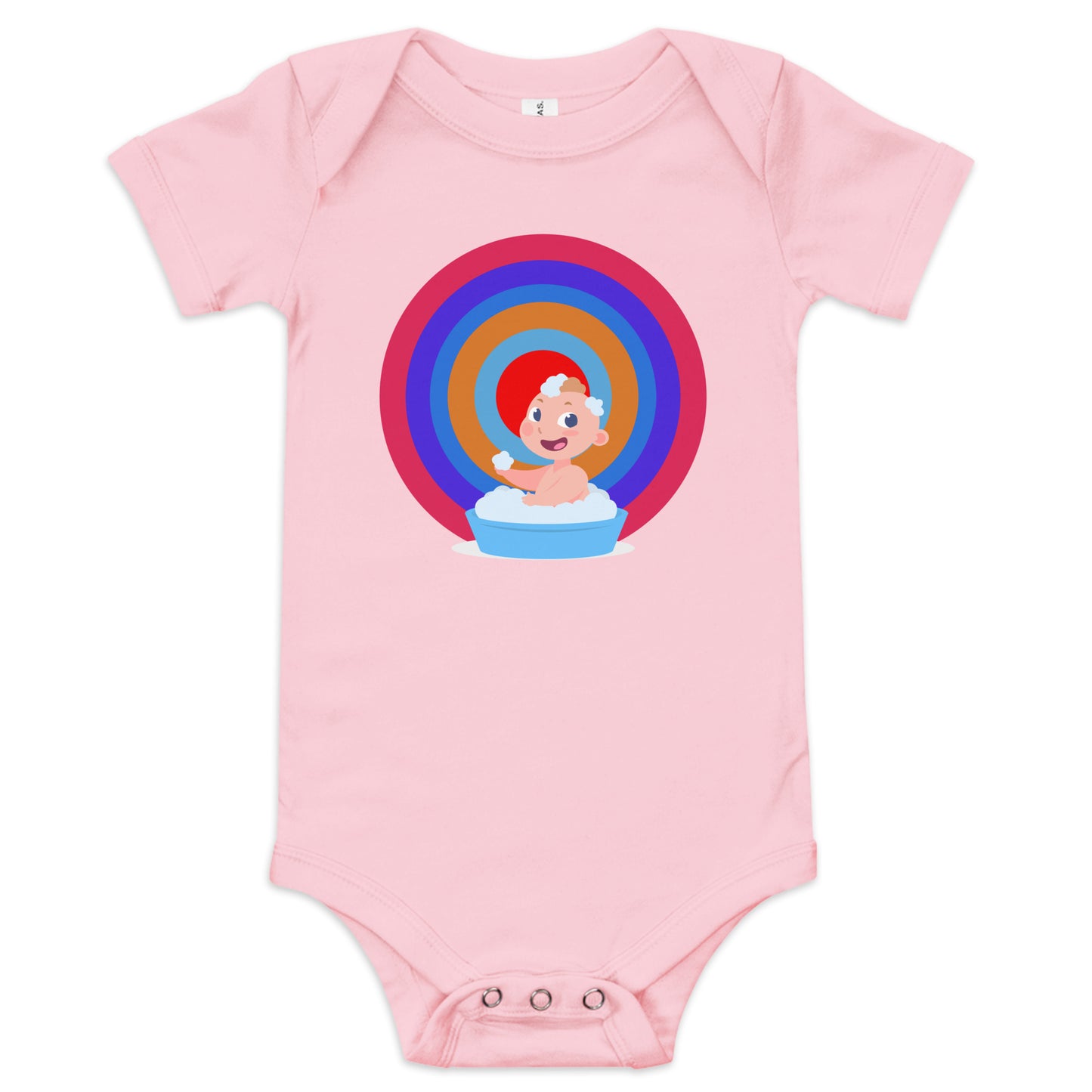 Бебешки къс ръкав едно парче HAPPY BABY BATH