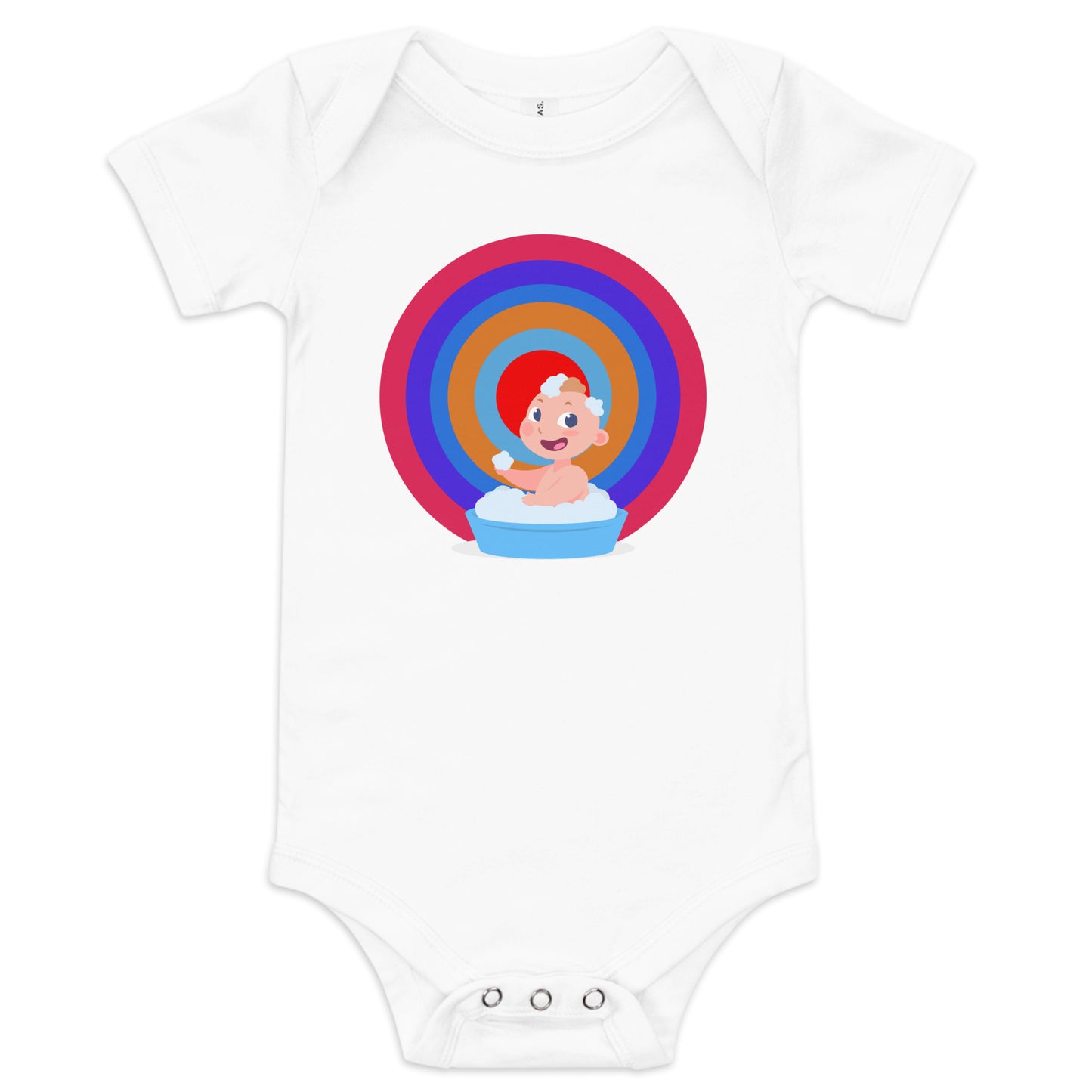 Бебешки къс ръкав едно парче HAPPY BABY BATH