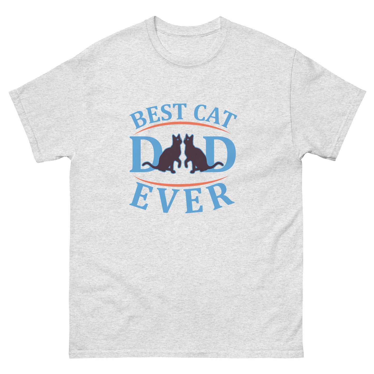 Класическа мъжка тениска BEST CAT DAD EVER