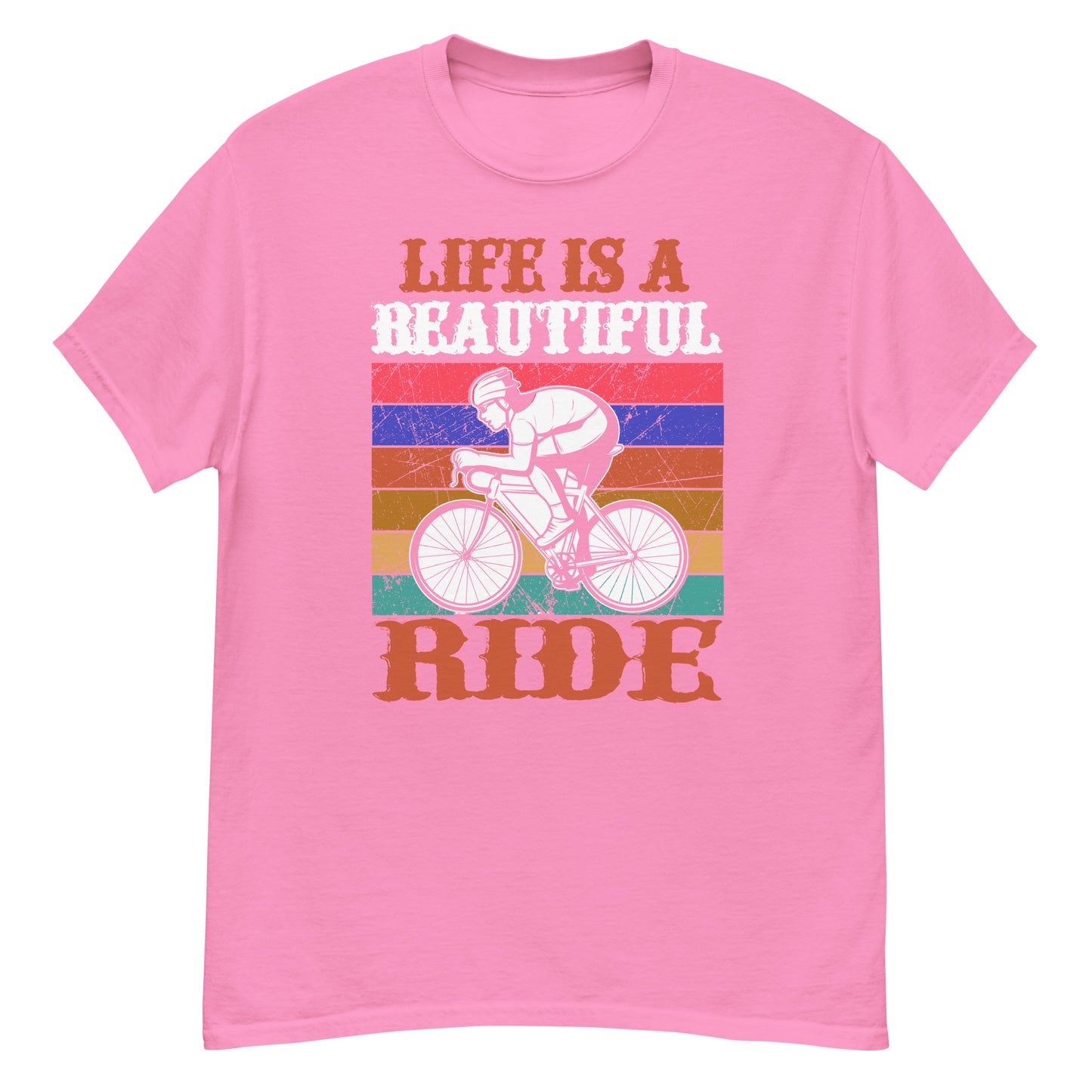 Класическа мъжка тениска LIFE IS A BEAUTIFUL RIDE