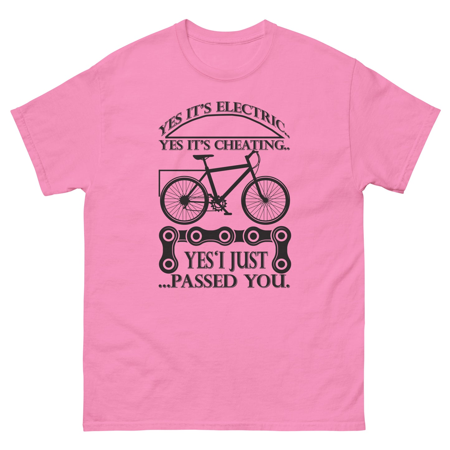Мъжка класическа тениска ЕЛЕКТРИЧЕСКИ ВЕЛОСИПЕД