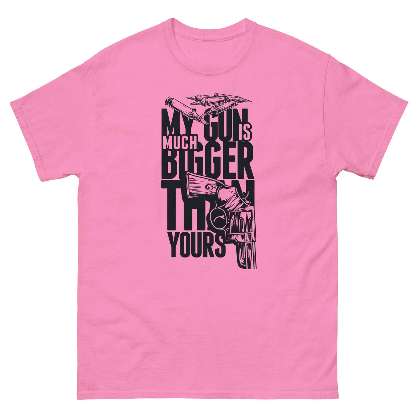 Мъжка класическа тениска MY GUN IS MUCH BIGGER