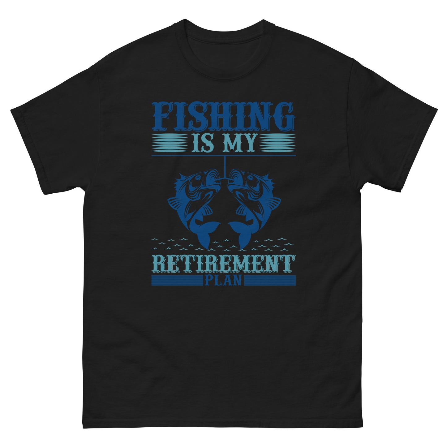 Мъжка класическа тениска FISHING IS MY PENSITION PLAN