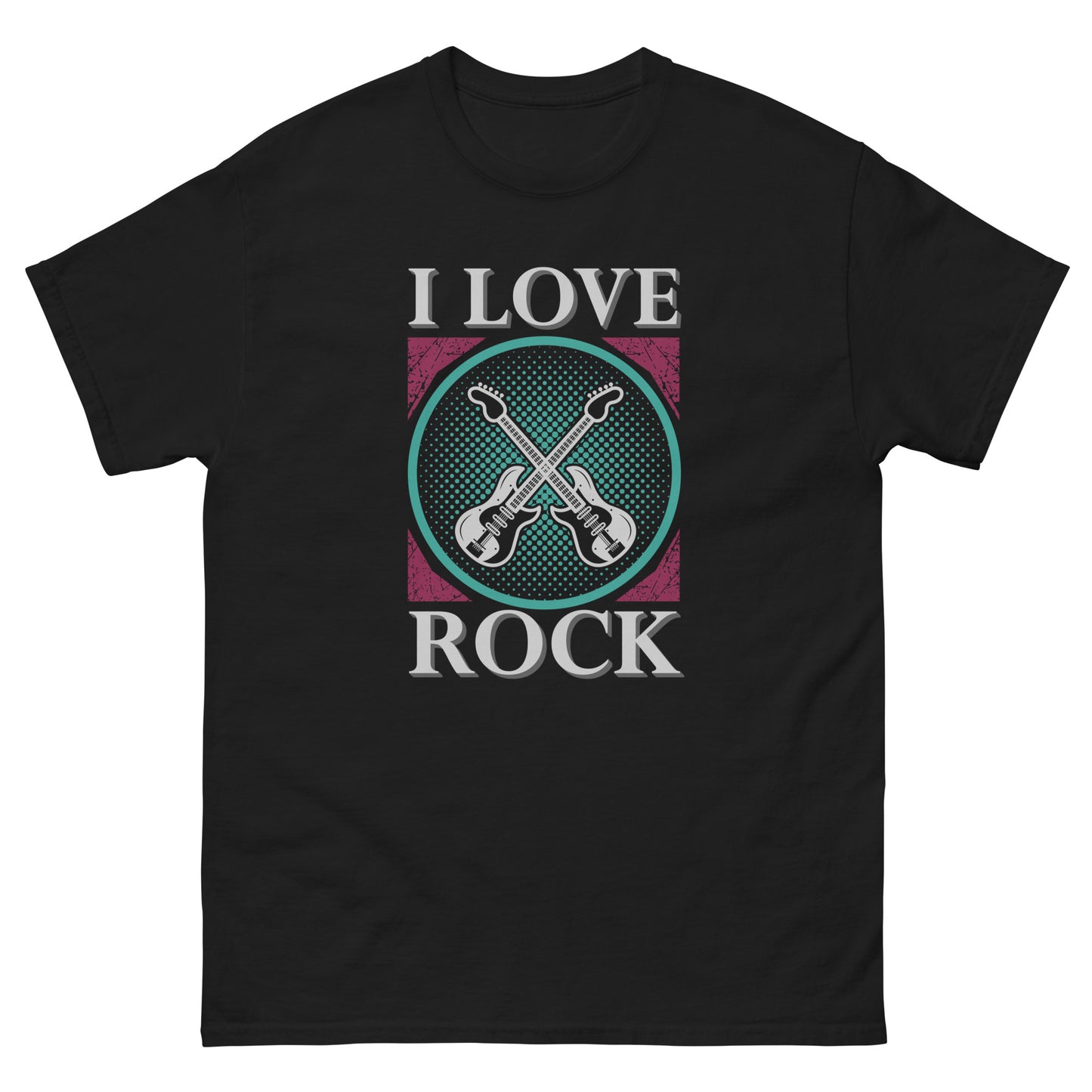 Мъжка класическа тениска I LOVE ROCK