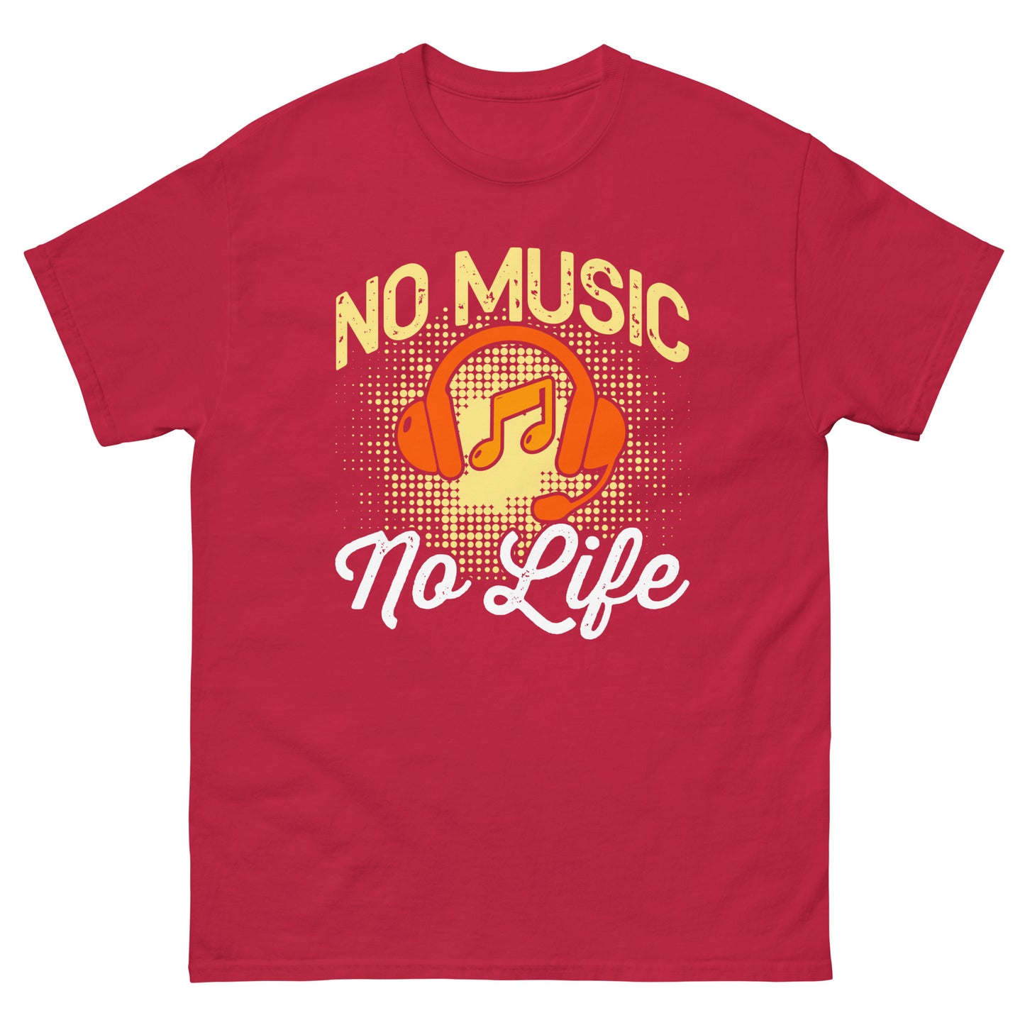 Класическа мъжка тениска NO MUSIC NO LIFE