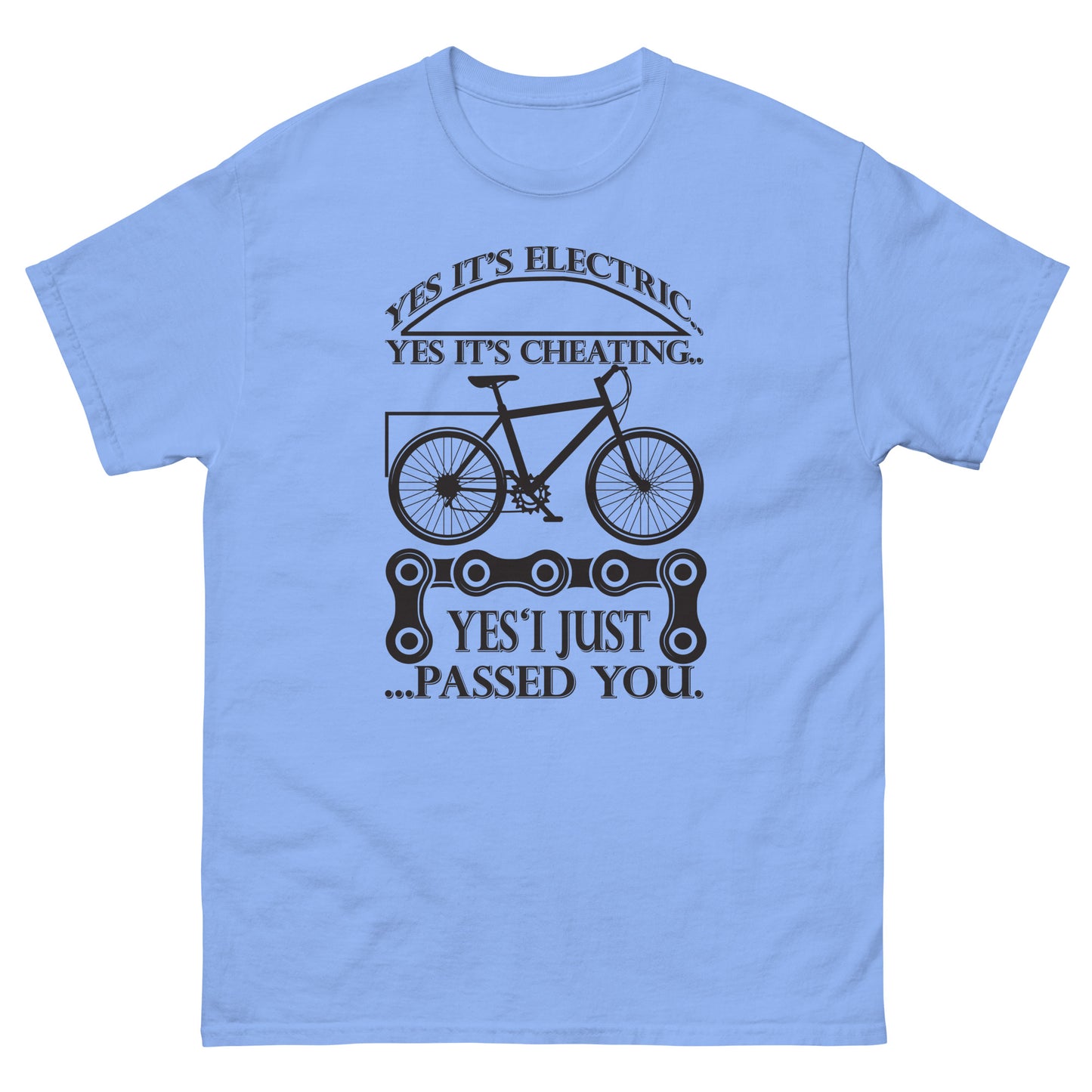 Мъжка класическа тениска ЕЛЕКТРИЧЕСКИ ВЕЛОСИПЕД