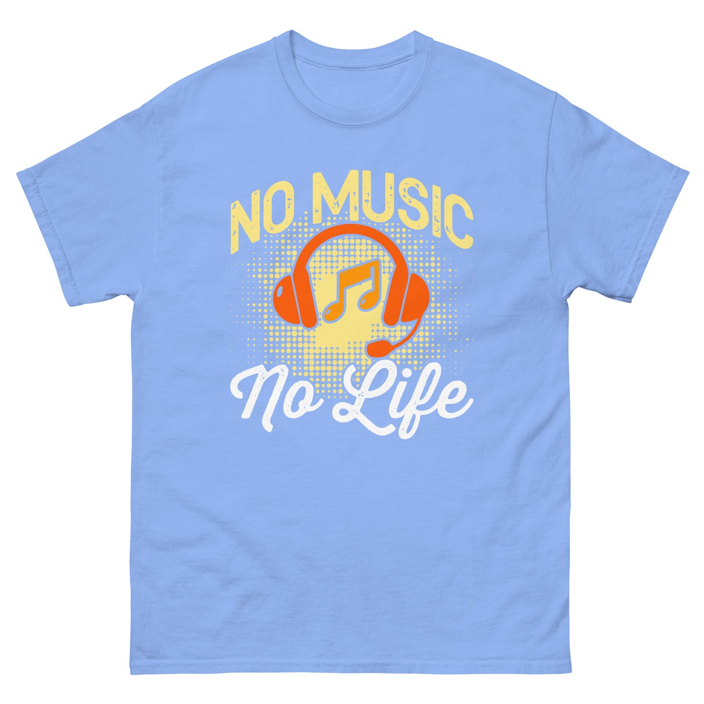 Класическа мъжка тениска NO MUSIC NO LIFE