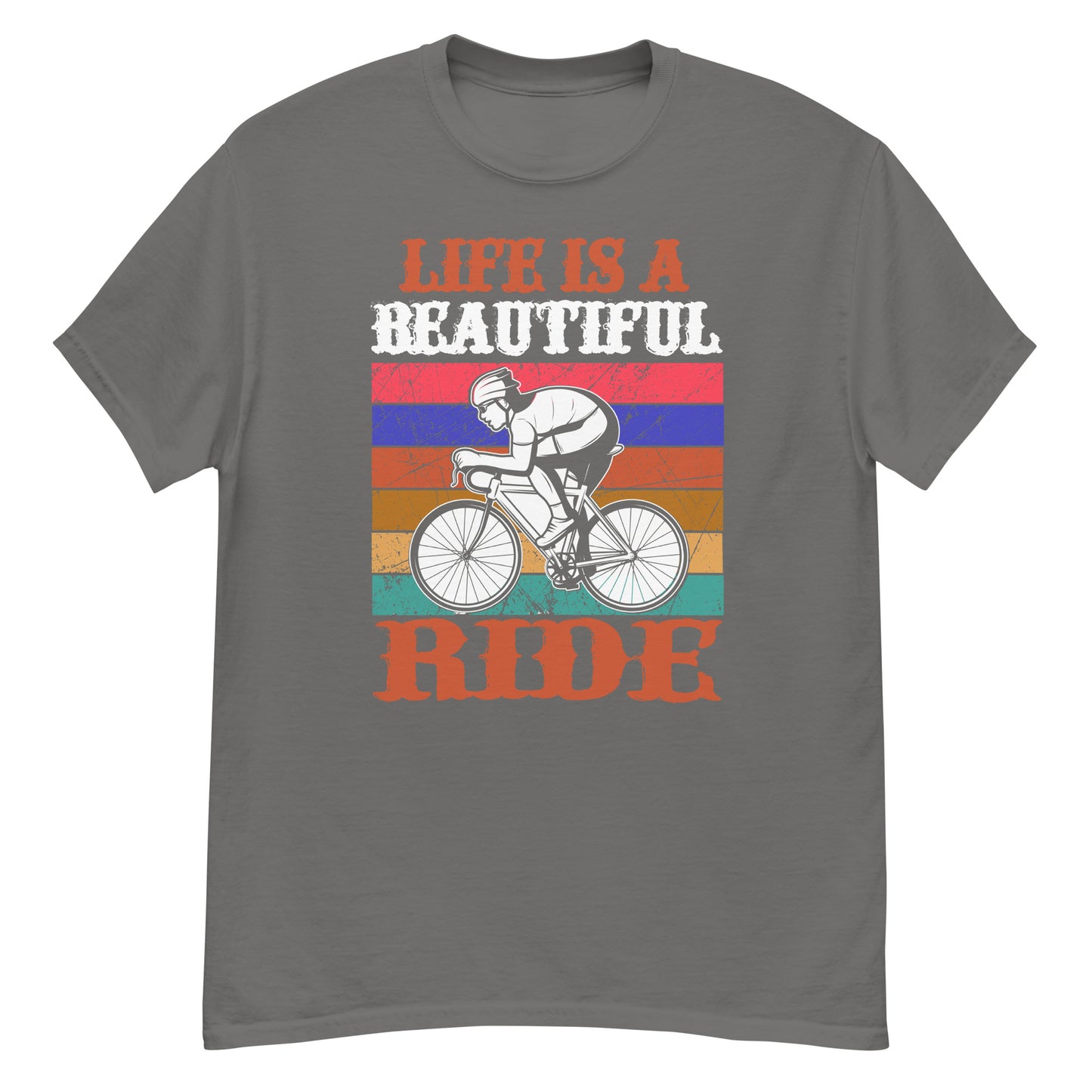 Класическа мъжка тениска LIFE IS A BEAUTIFUL RIDE