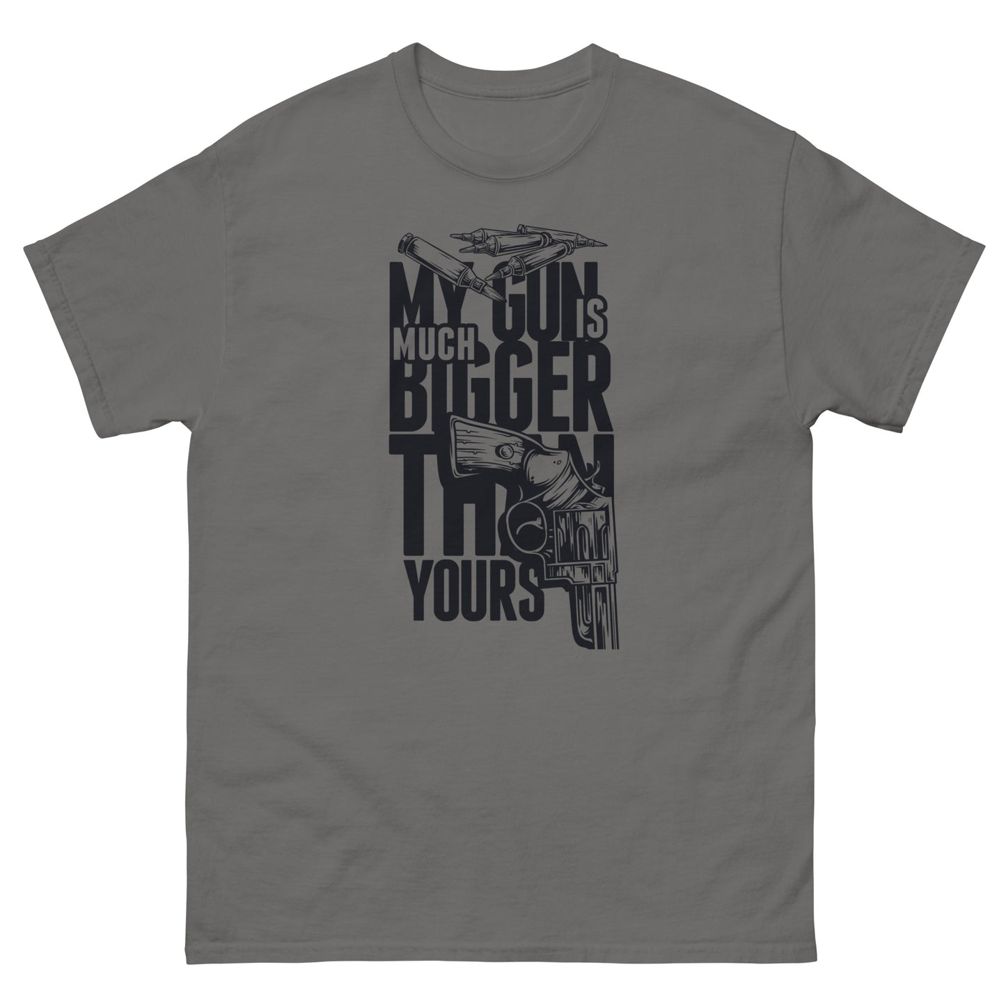 Мъжка класическа тениска MY GUN IS MUCH BIGGER