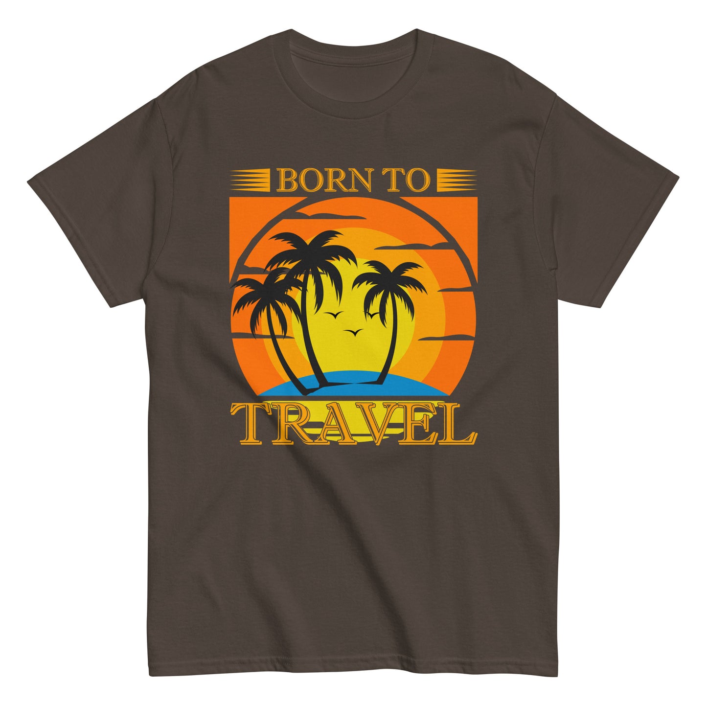 Мъжка класическа тениска BORN TO TRAVEL