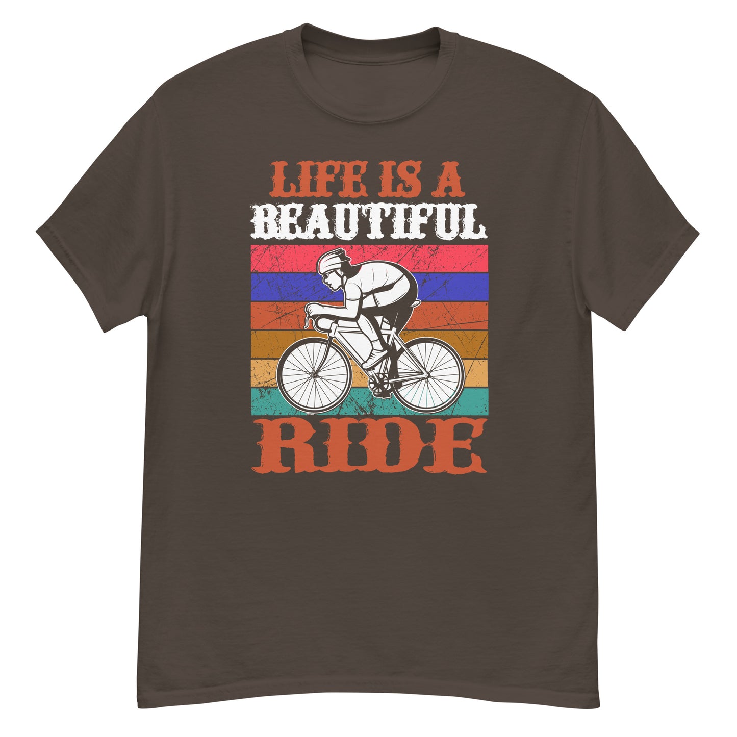 Класическа мъжка тениска LIFE IS A BEAUTIFUL RIDE