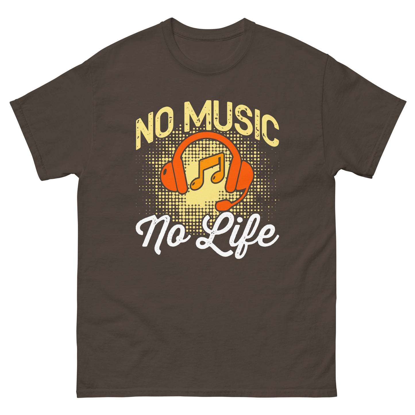 Класическа мъжка тениска NO MUSIC NO LIFE