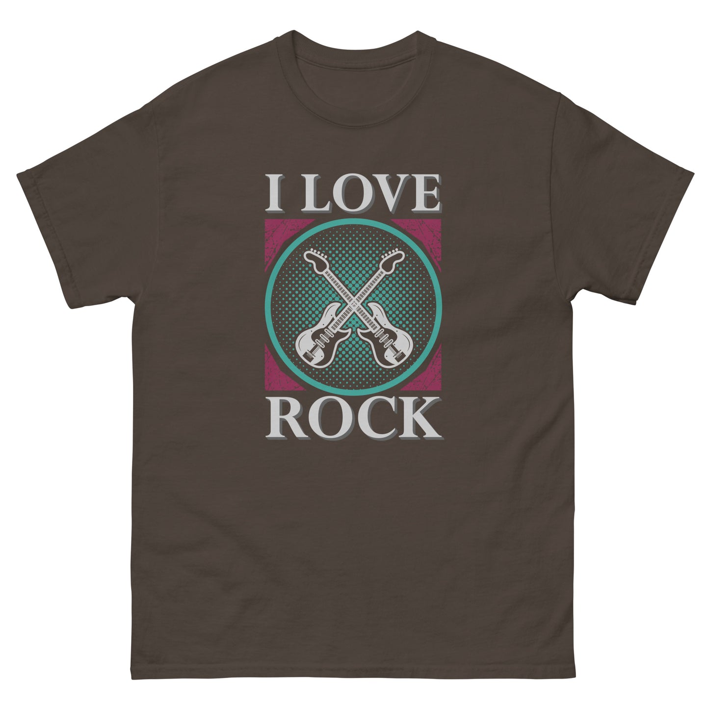 Мъжка класическа тениска I LOVE ROCK