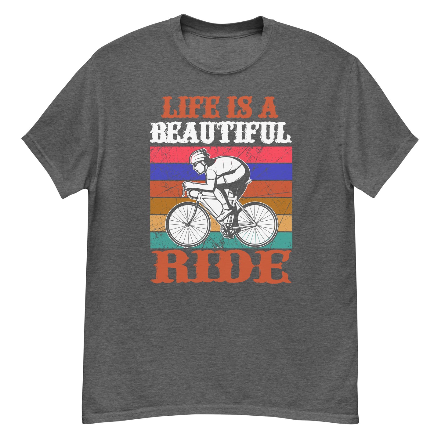 Класическа мъжка тениска LIFE IS A BEAUTIFUL RIDE