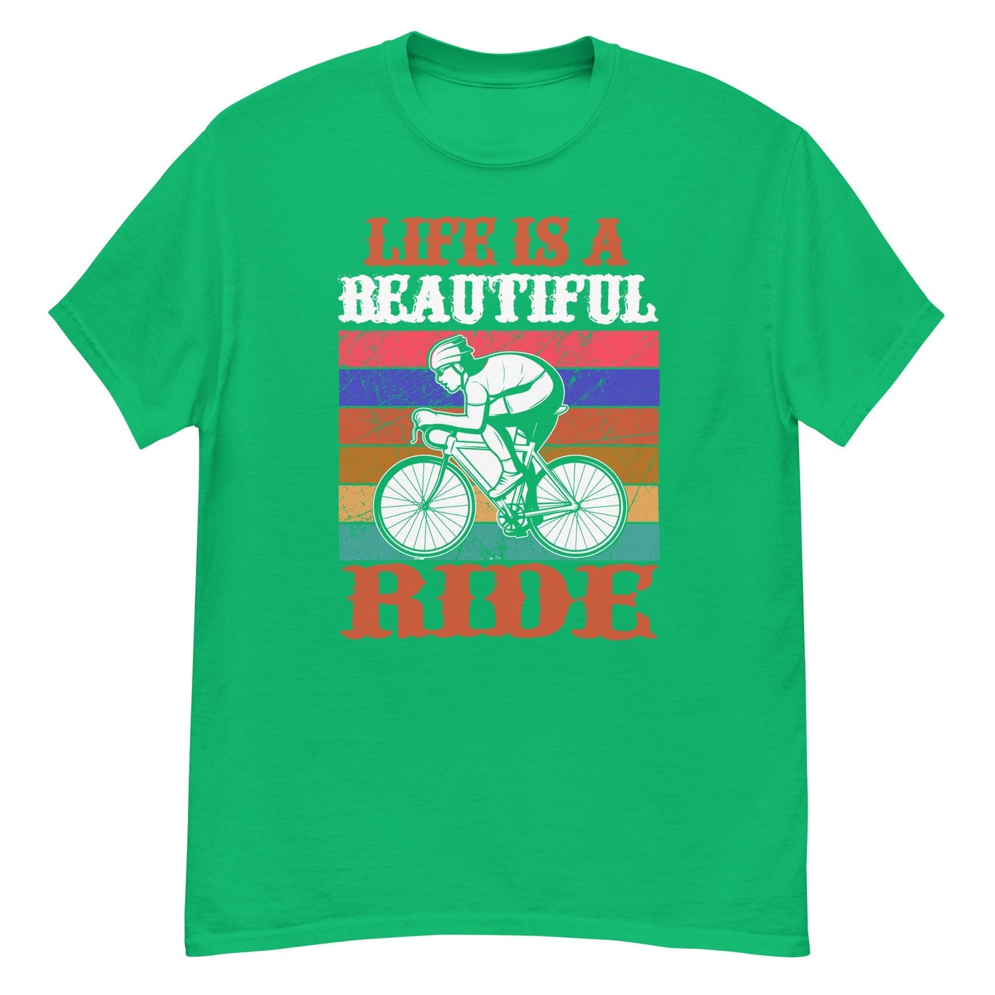 Класическа мъжка тениска LIFE IS A BEAUTIFUL RIDE