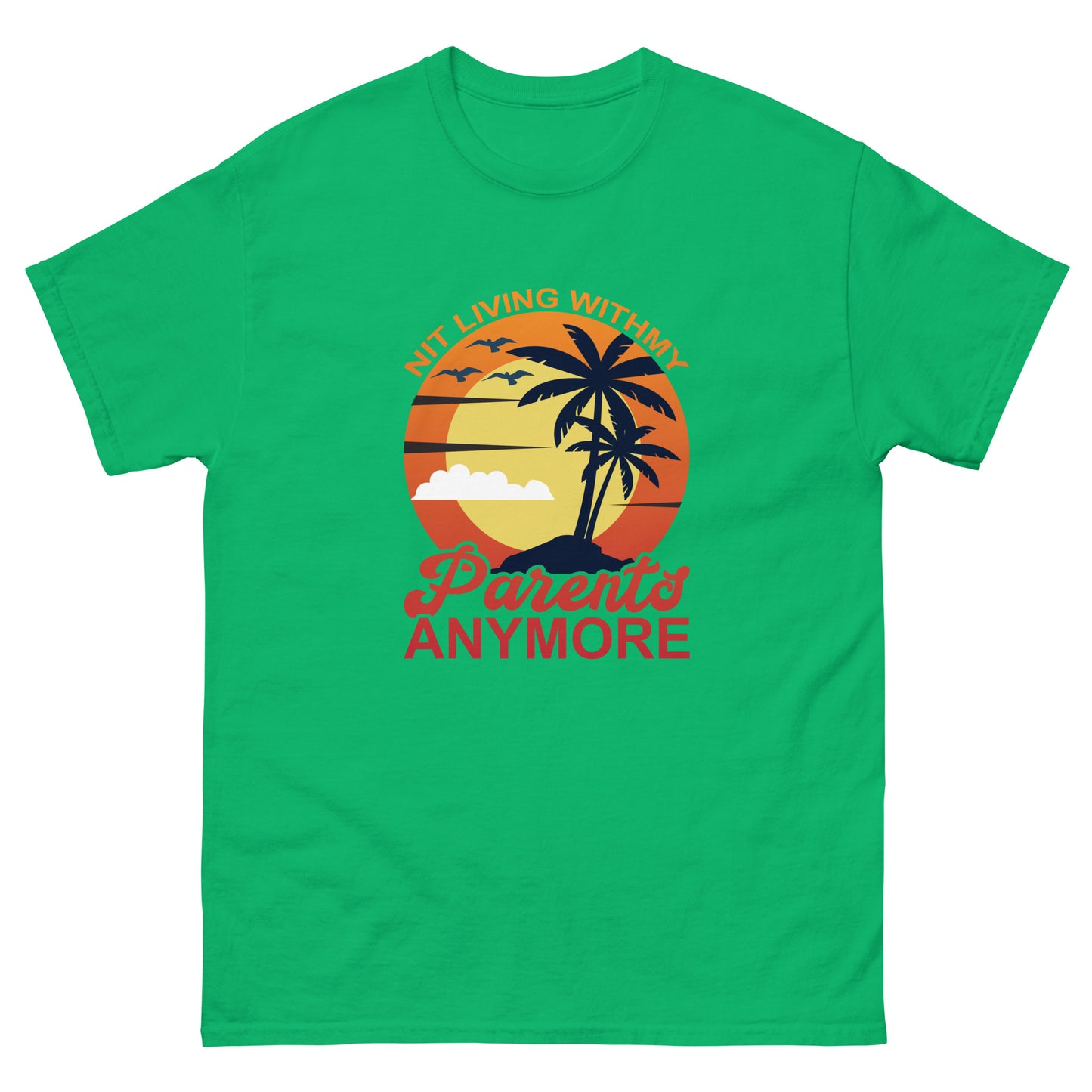 Мъжка класическа тениска НЕ ЖИВЕЕ С РОДИТЕЛИ