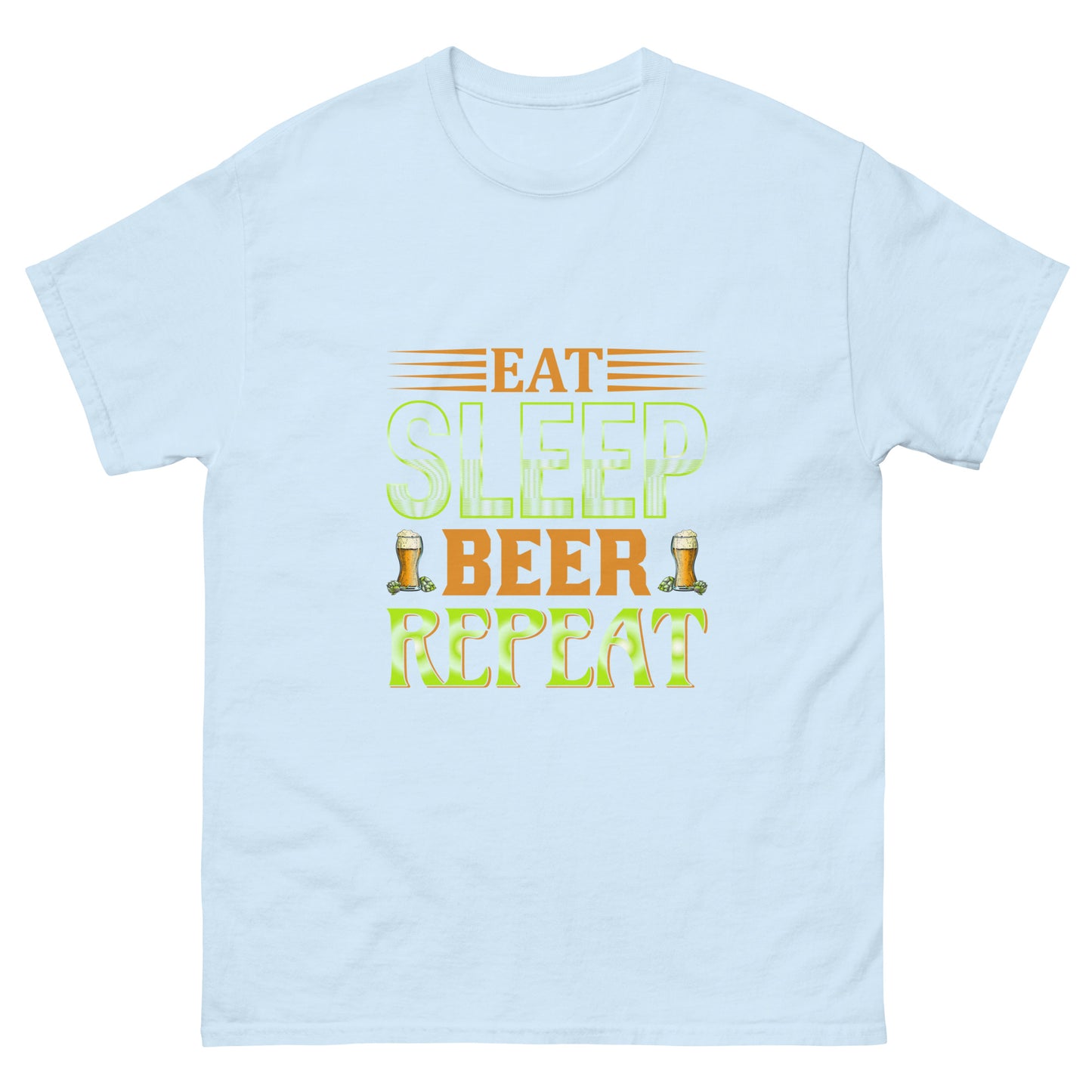 Мъжка класическа тениска EAT SLEEP BEER