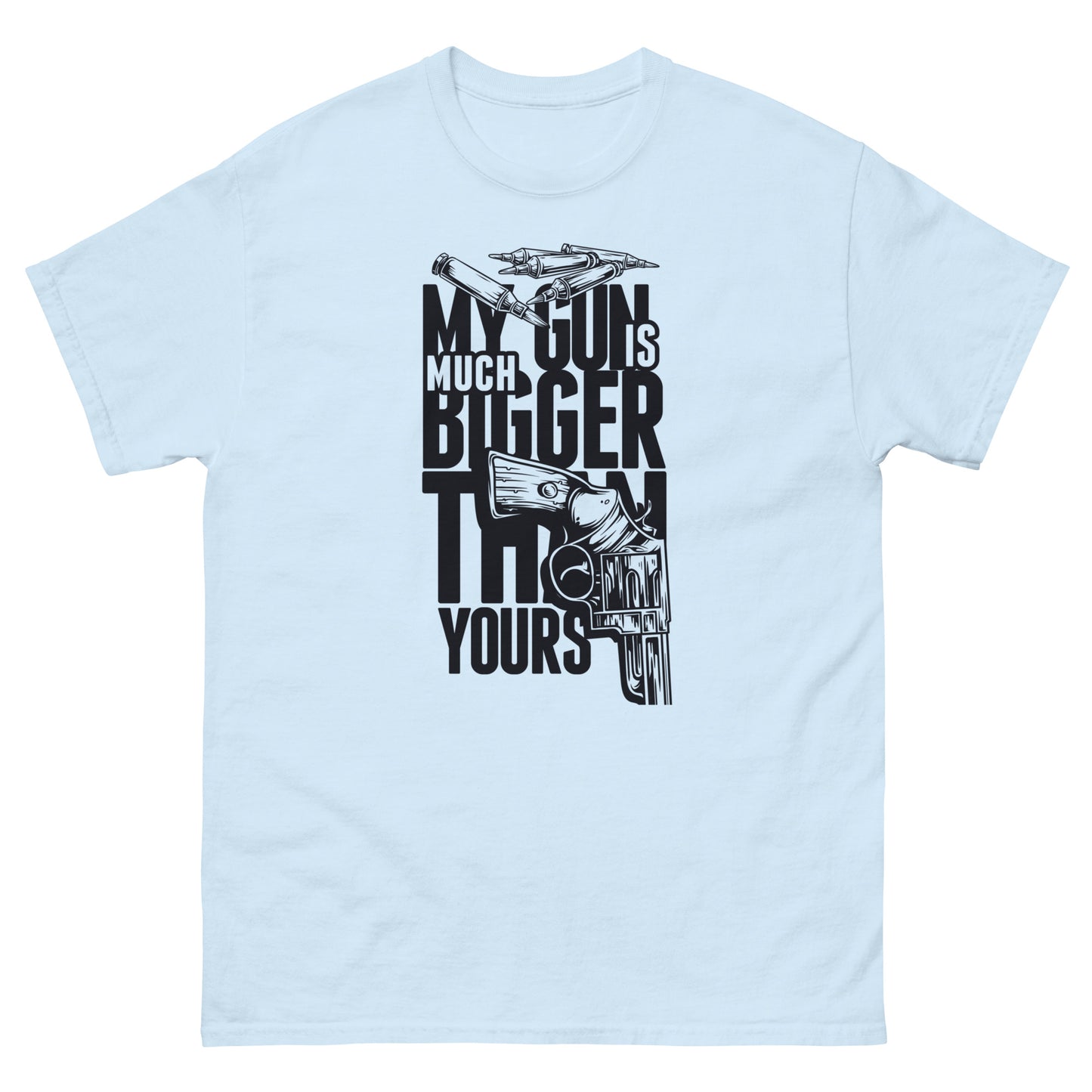 Мъжка класическа тениска MY GUN IS MUCH BIGGER