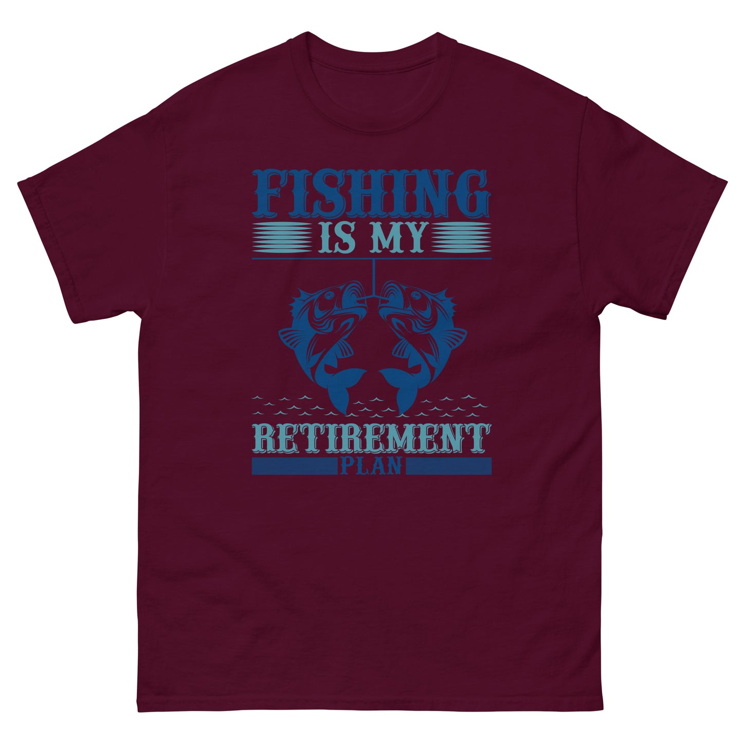 Мъжка класическа тениска FISHING IS MY PENSITION PLAN