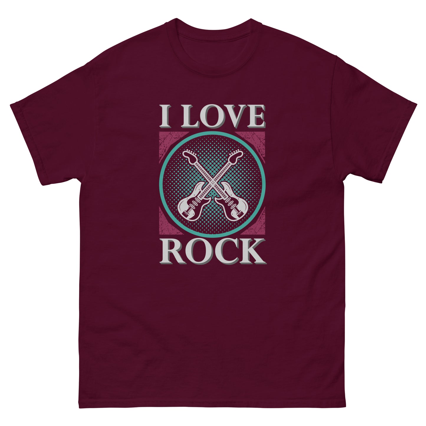 Мъжка класическа тениска I LOVE ROCK