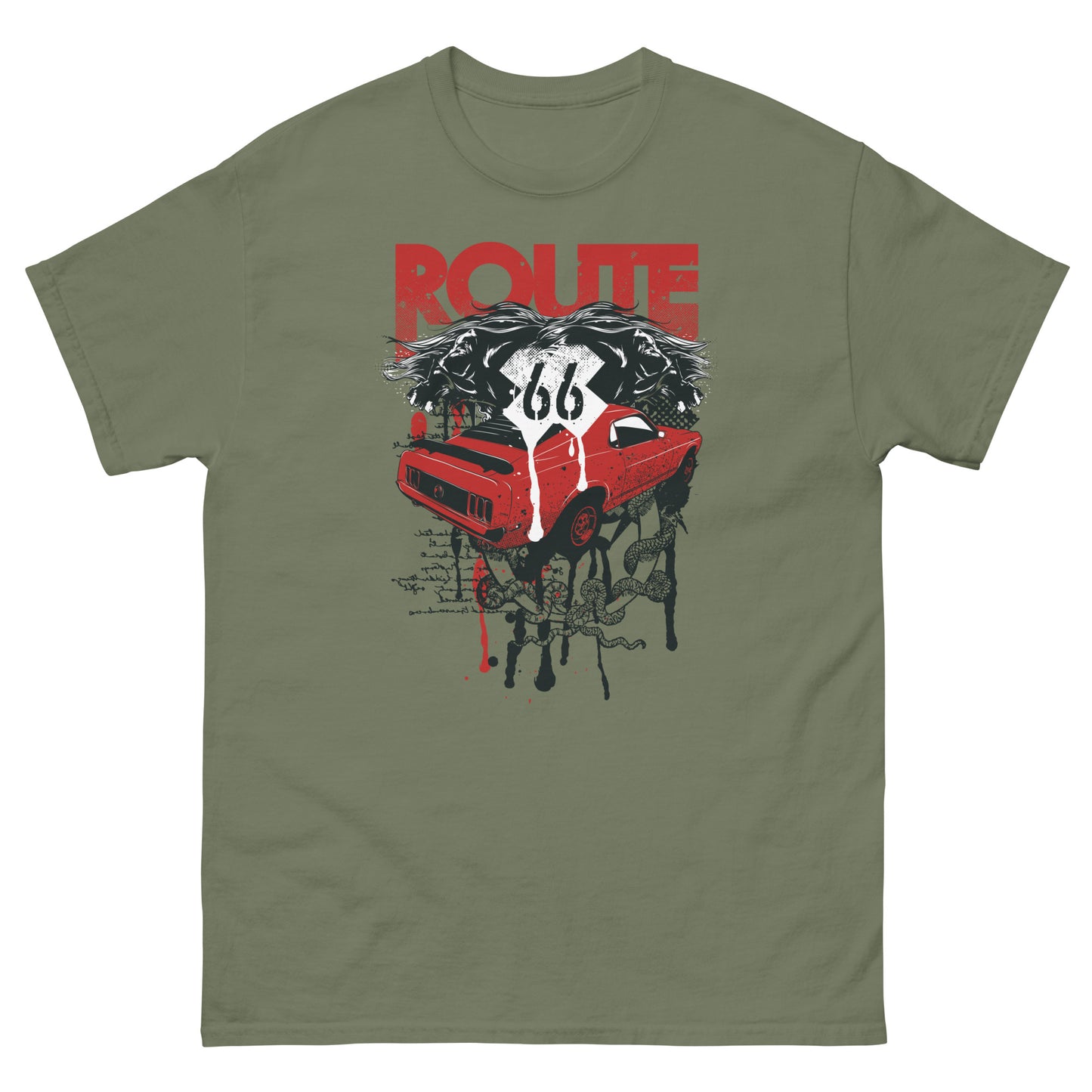 Мъжка класическа тениска ROUTE 66 ART