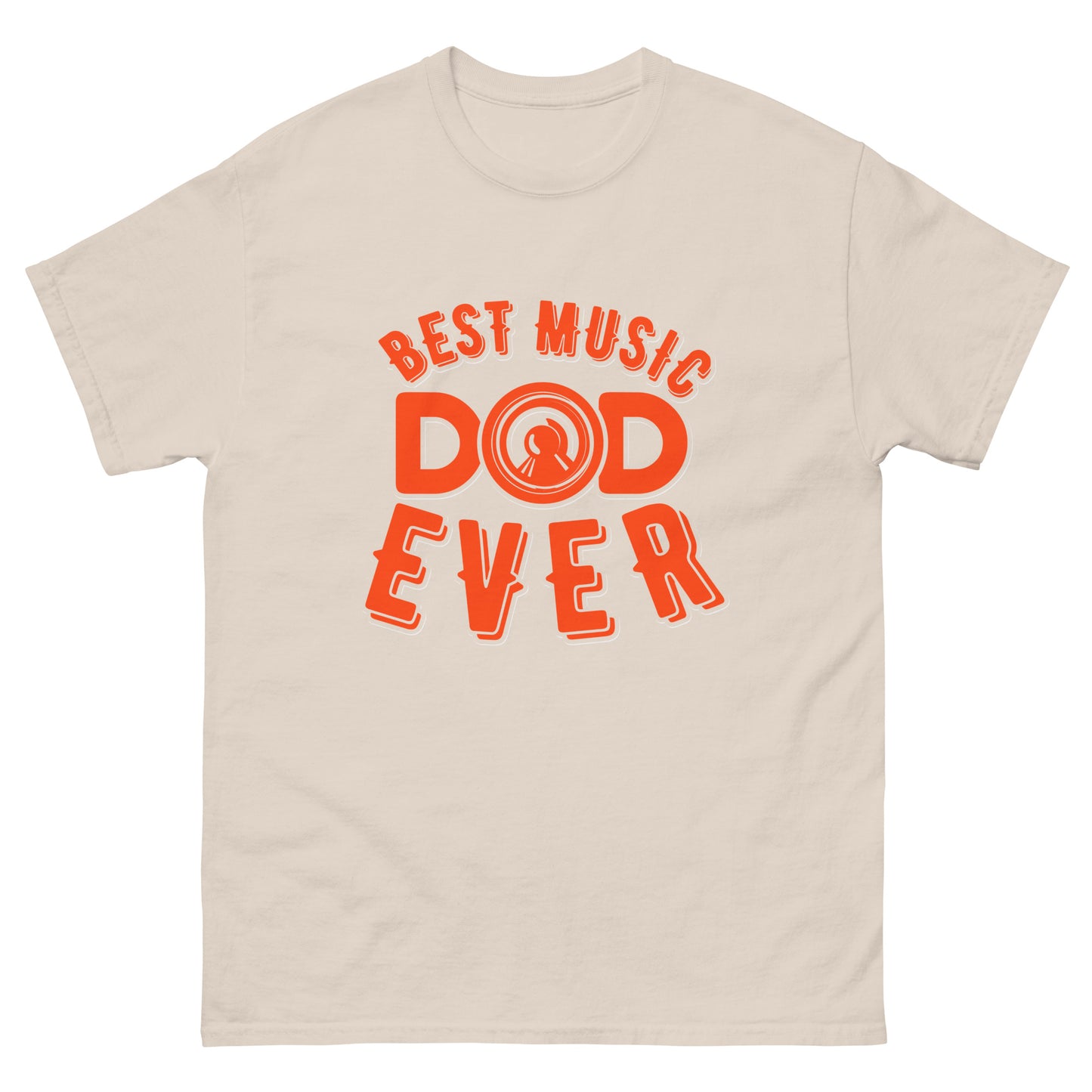 Класическа мъжка тениска BEST MUSIC DAD EVER