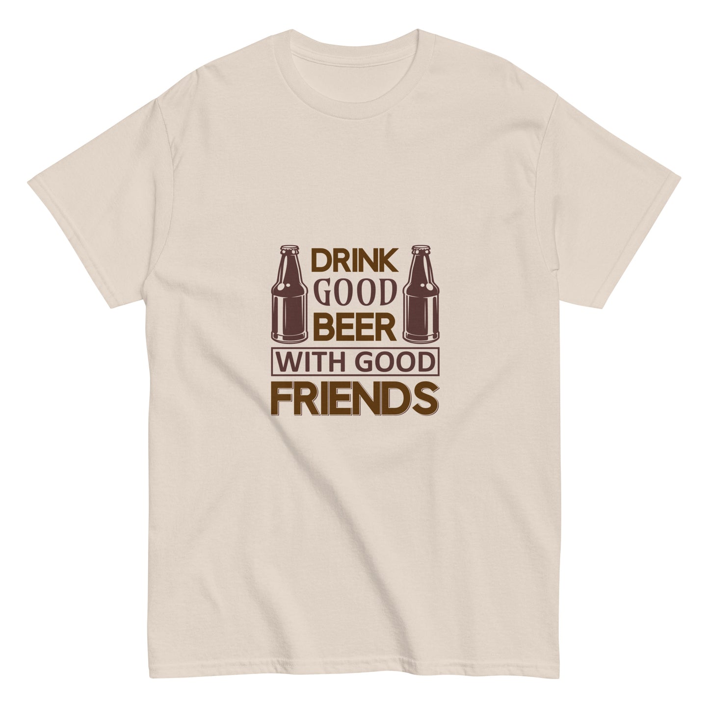 Мъжка класическа тениска DRINK GOOD BEER