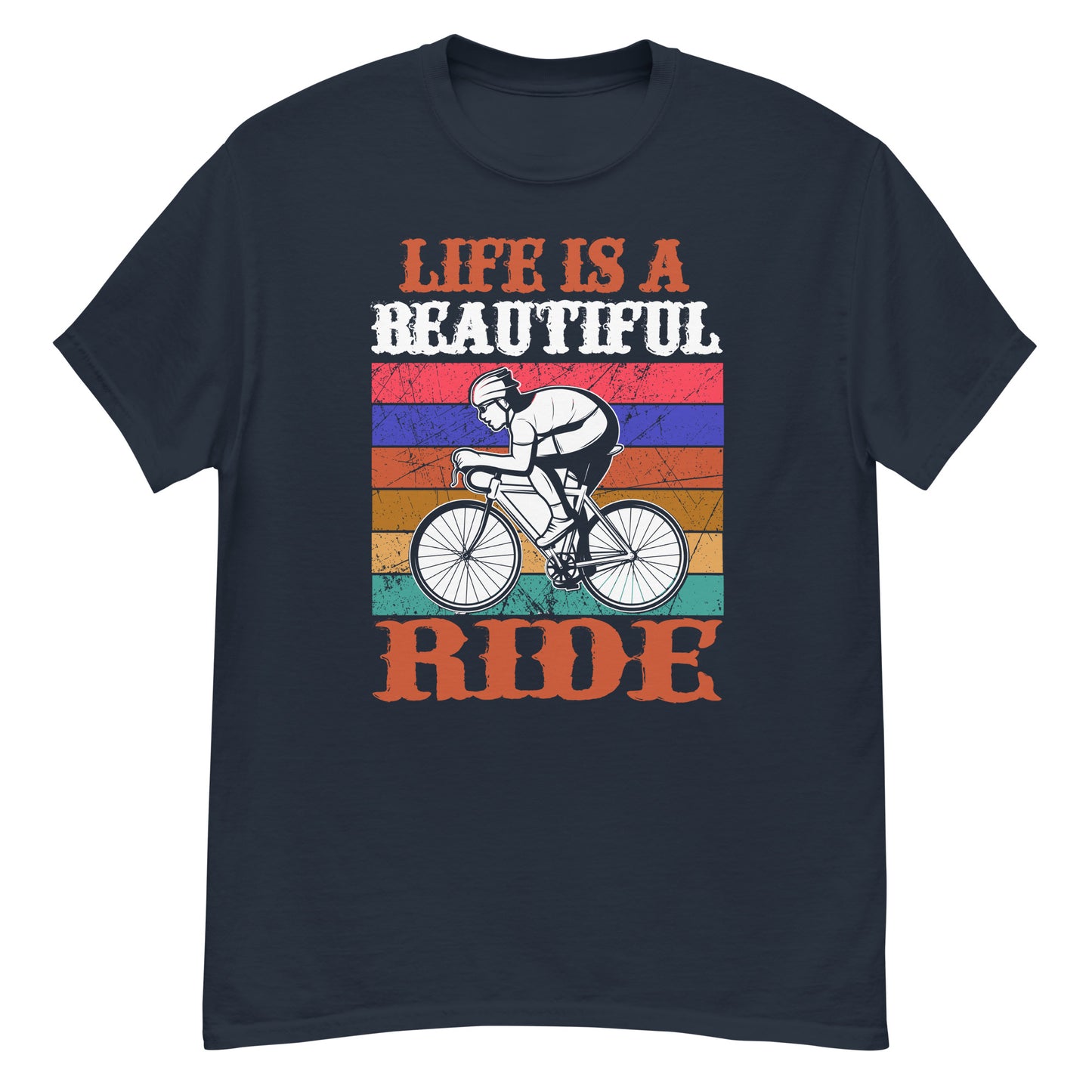 Класическа мъжка тениска LIFE IS A BEAUTIFUL RIDE