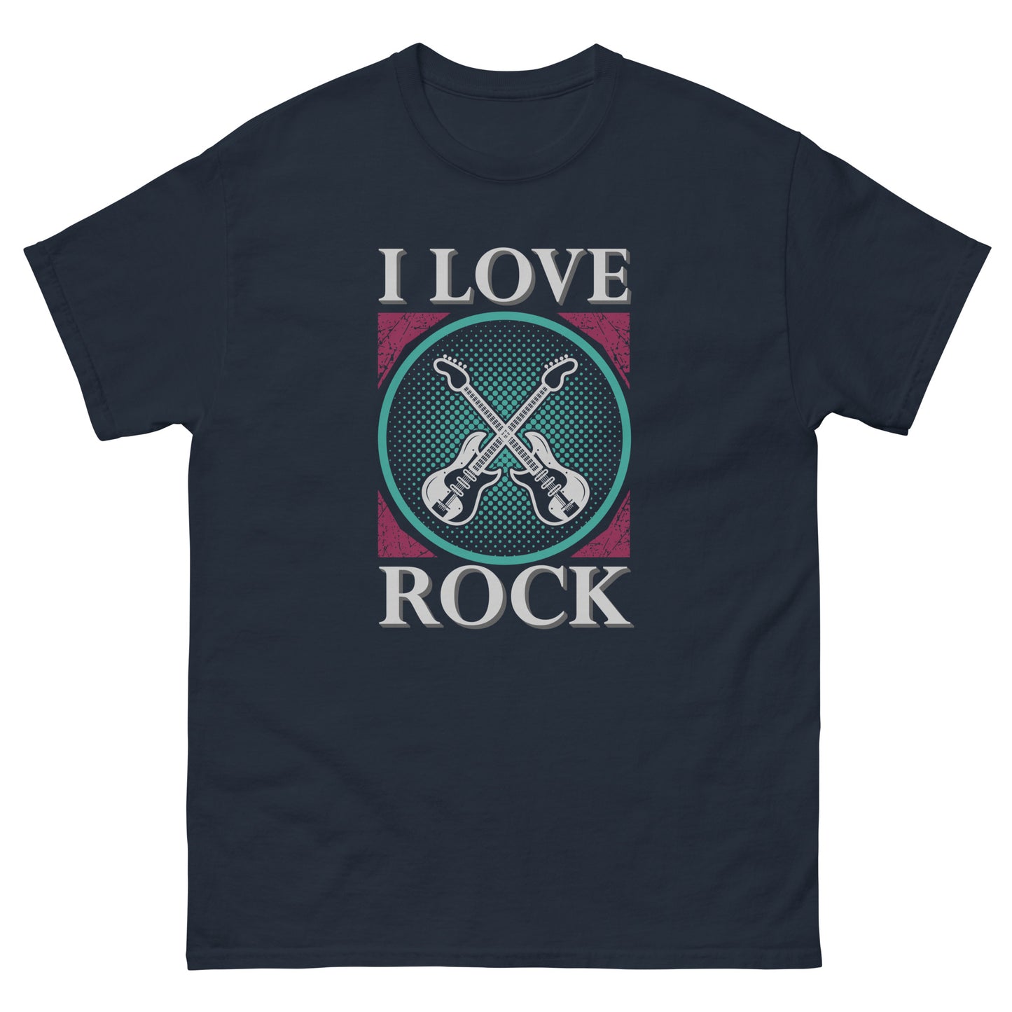 Мъжка класическа тениска I LOVE ROCK