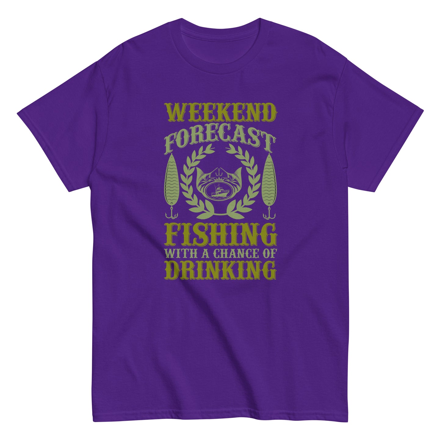 Мъжка класическа тениска WEEKEND FORECAST FISHING