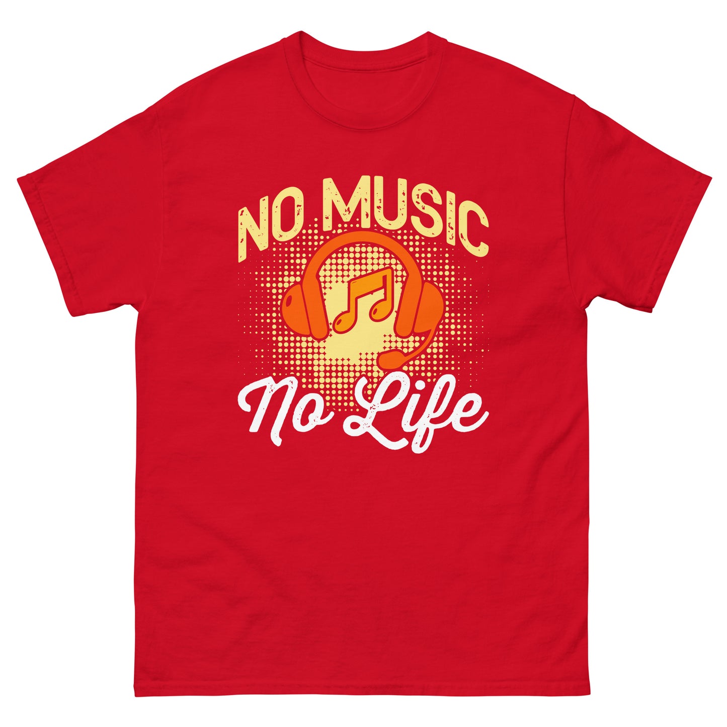 Класическа мъжка тениска NO MUSIC NO LIFE
