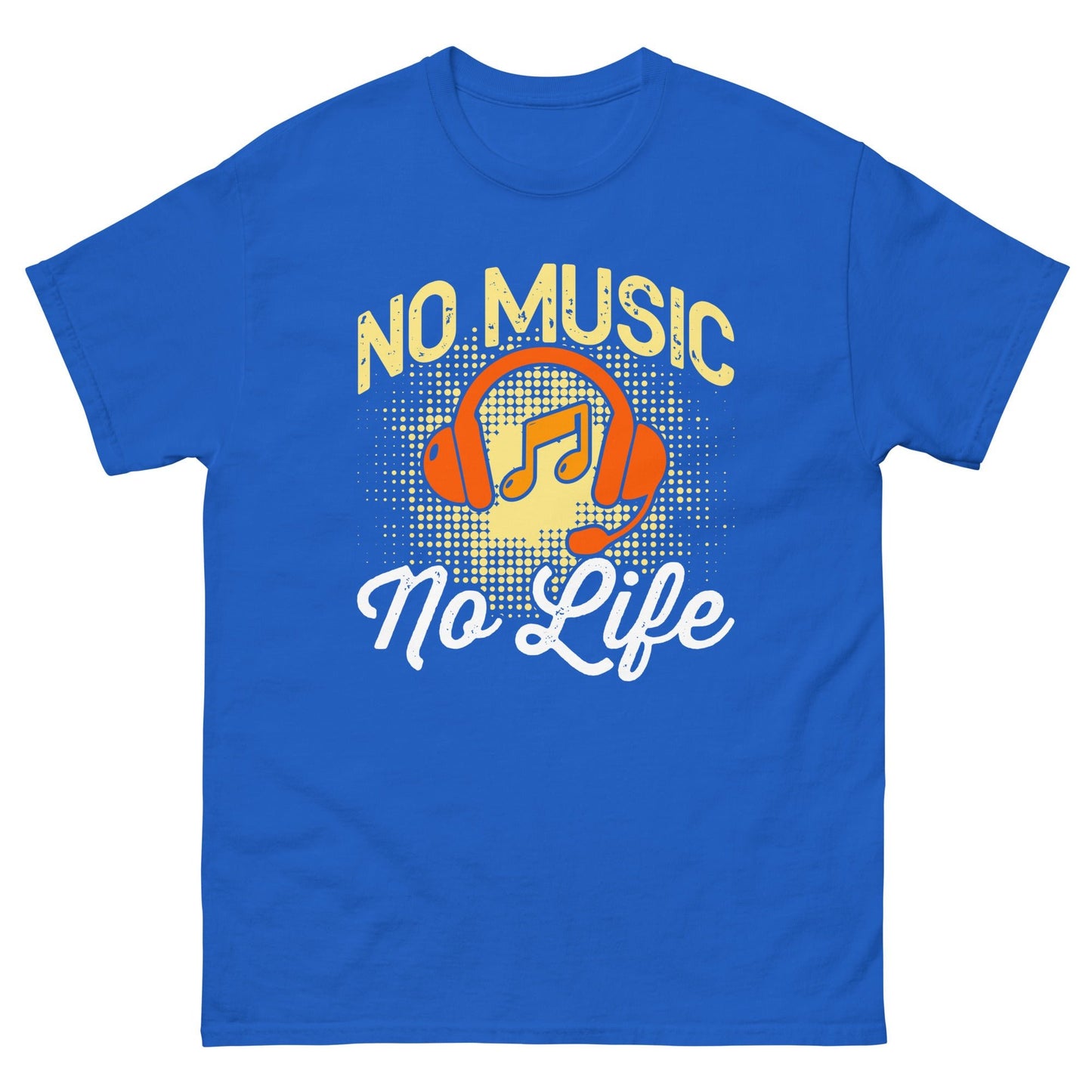 Класическа мъжка тениска NO MUSIC NO LIFE