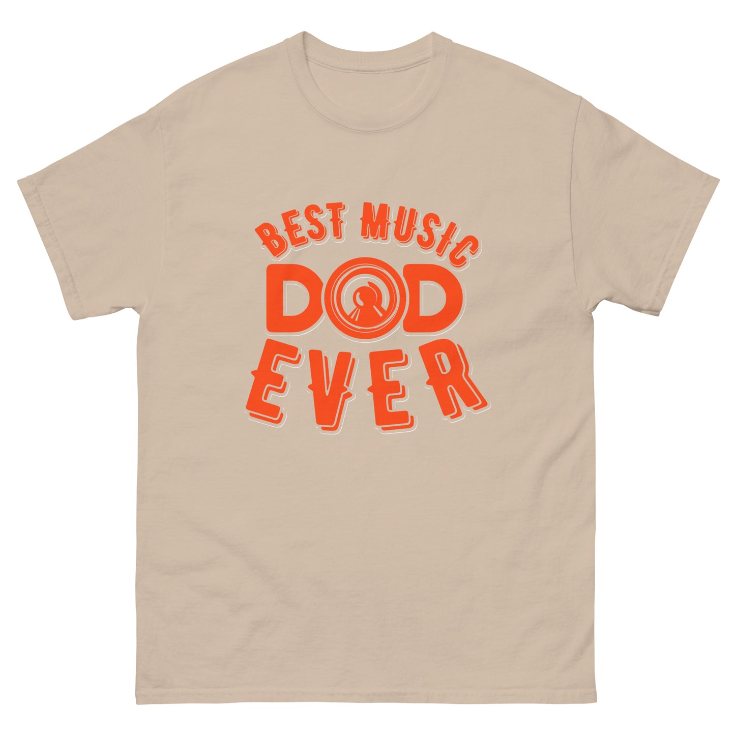 Класическа мъжка тениска BEST MUSIC DAD EVER