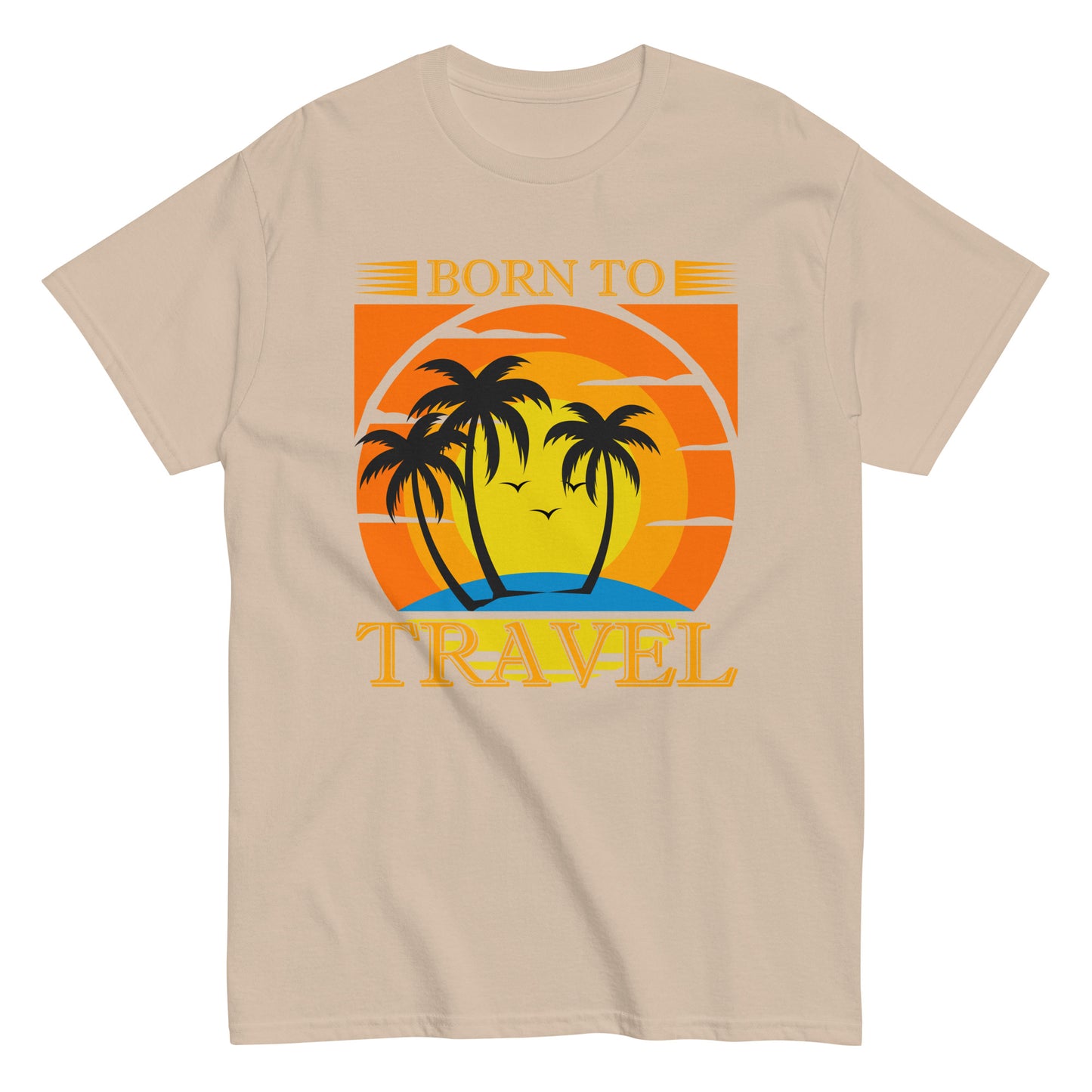 Мъжка класическа тениска BORN TO TRAVEL