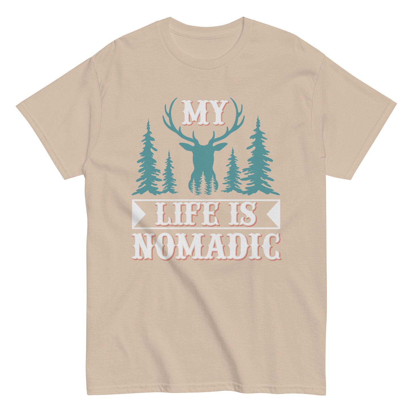 Мъжка класическа тениска MY LIFE IS NOMADIC