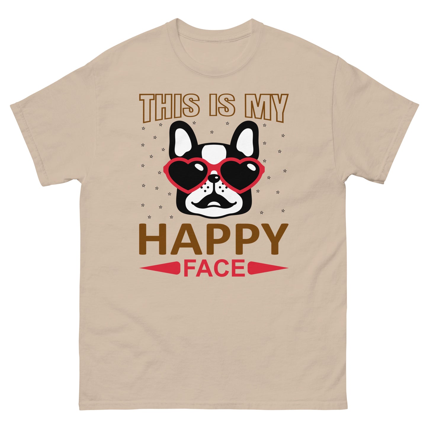 Класическа мъжка тениска THIS IS MY HAPPY FACE