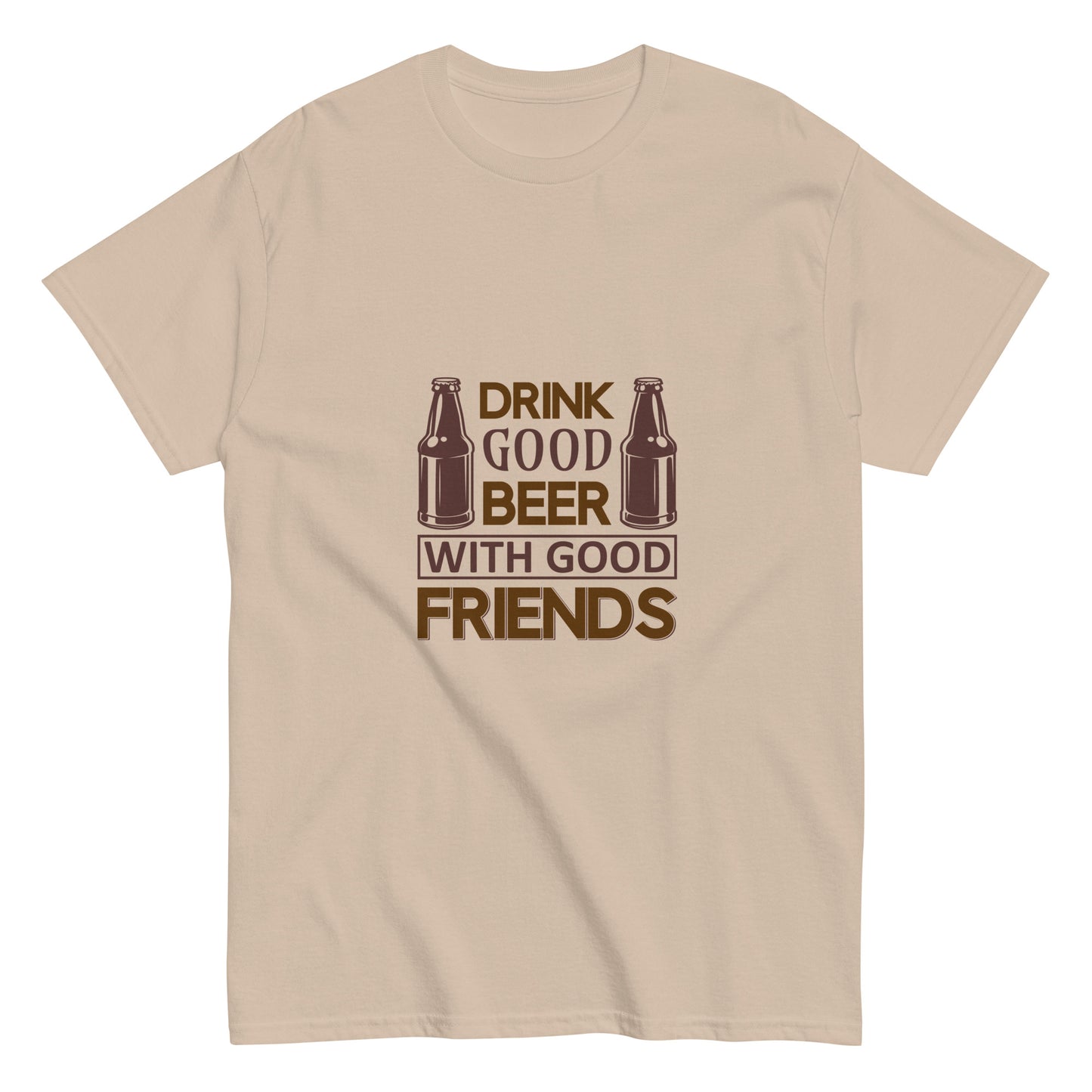 Мъжка класическа тениска DRINK GOOD BEER