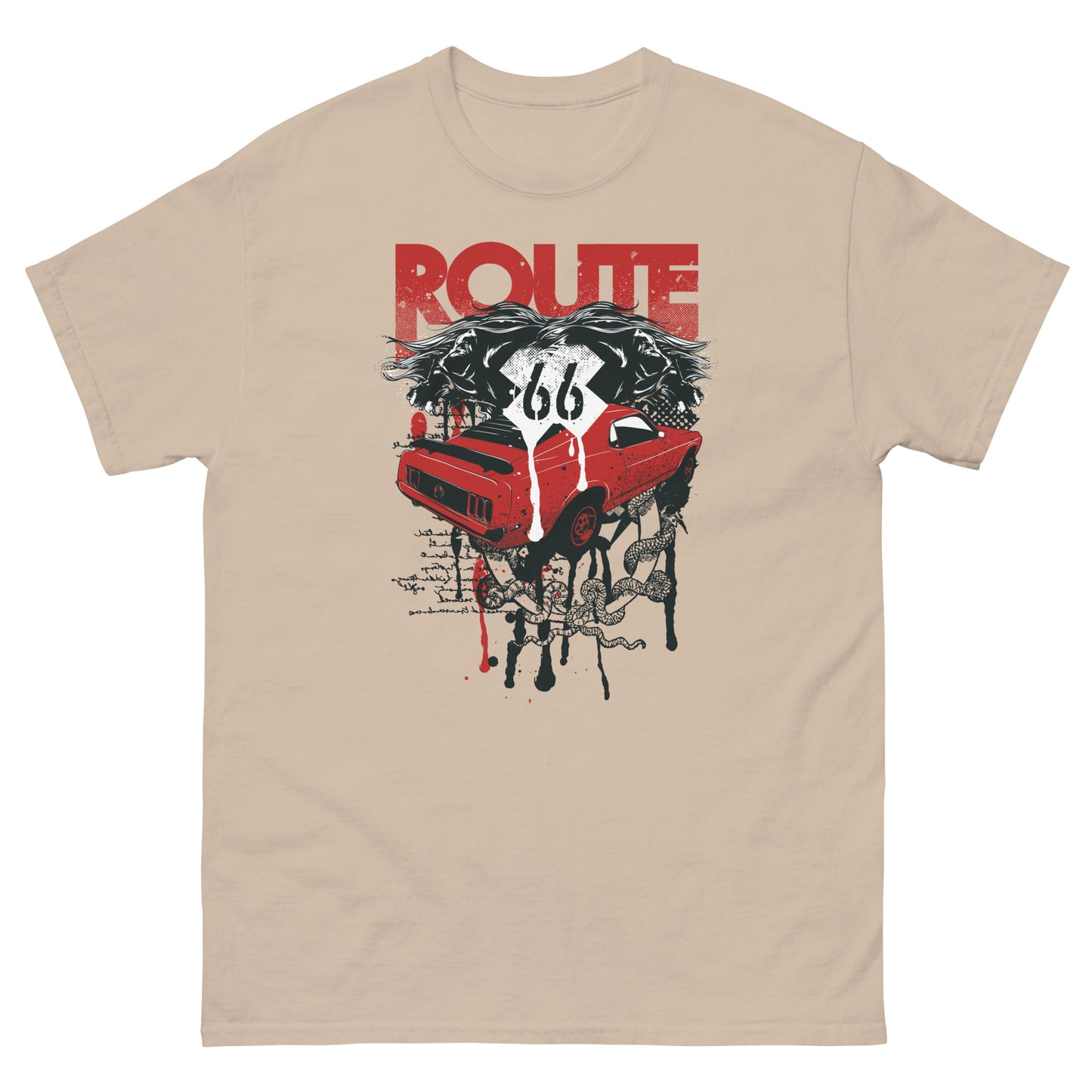 Мъжка класическа тениска ROUTE 66 ART