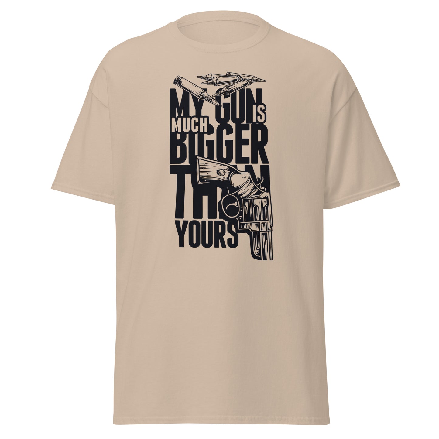 Мъжка класическа тениска MY GUN IS MUCH BIGGER