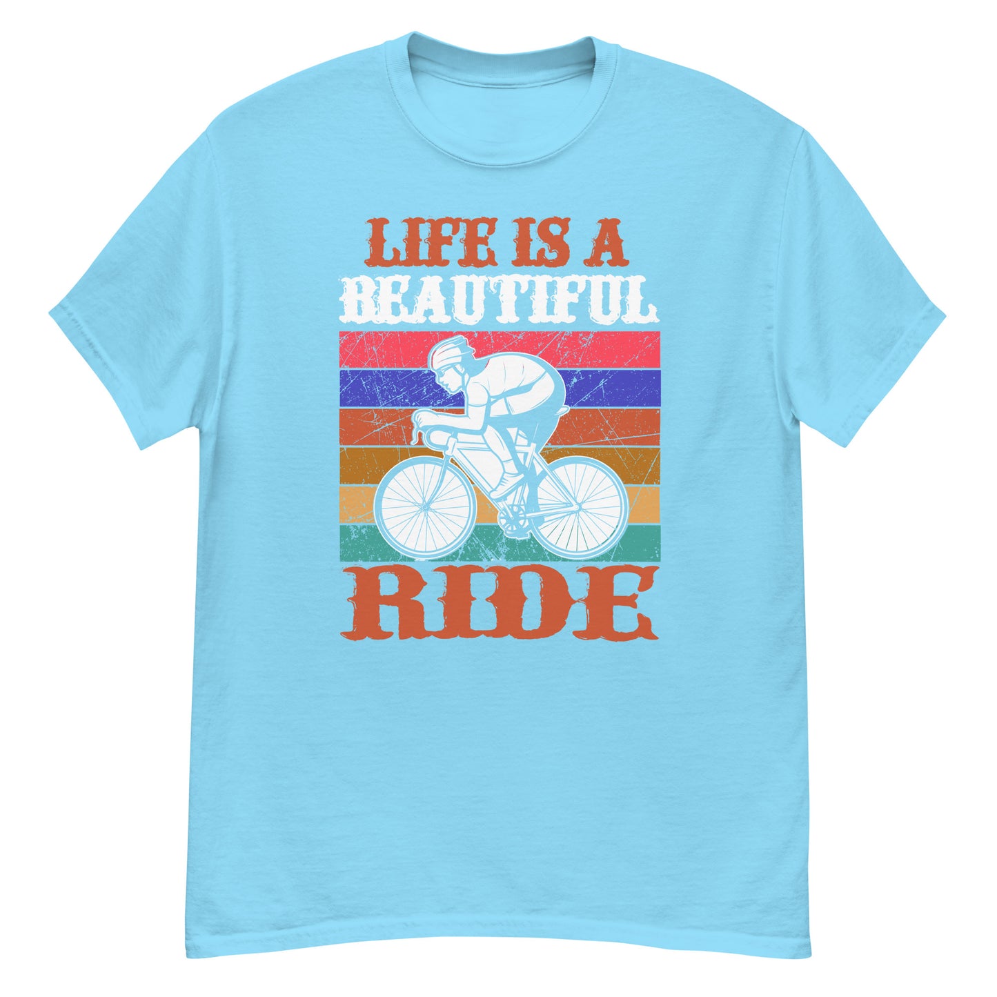 Класическа мъжка тениска LIFE IS A BEAUTIFUL RIDE