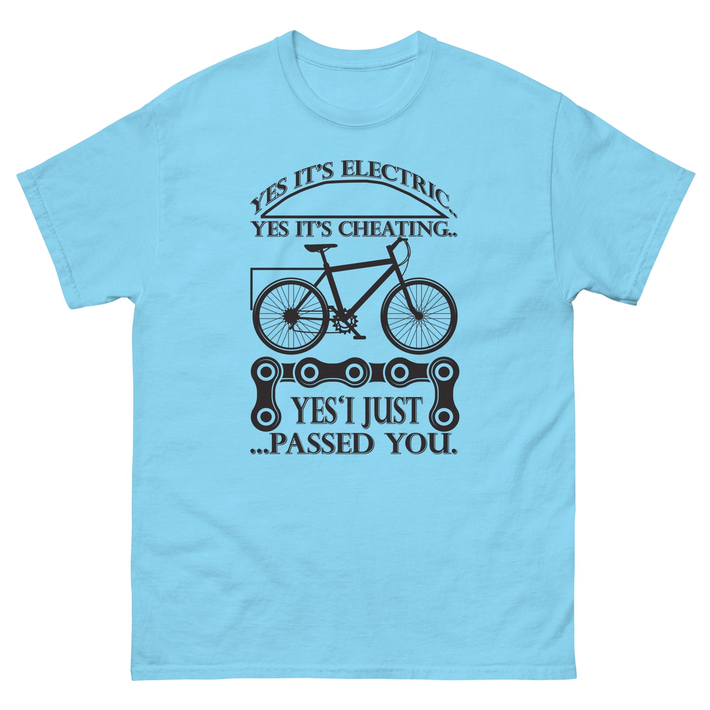Мъжка класическа тениска ЕЛЕКТРИЧЕСКИ ВЕЛОСИПЕД