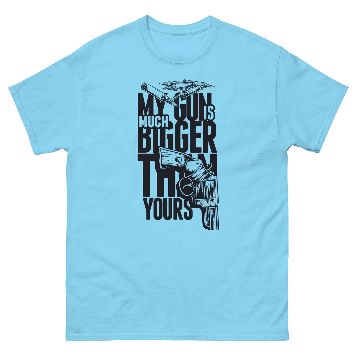 Мъжка класическа тениска MY GUN IS MUCH BIGGER