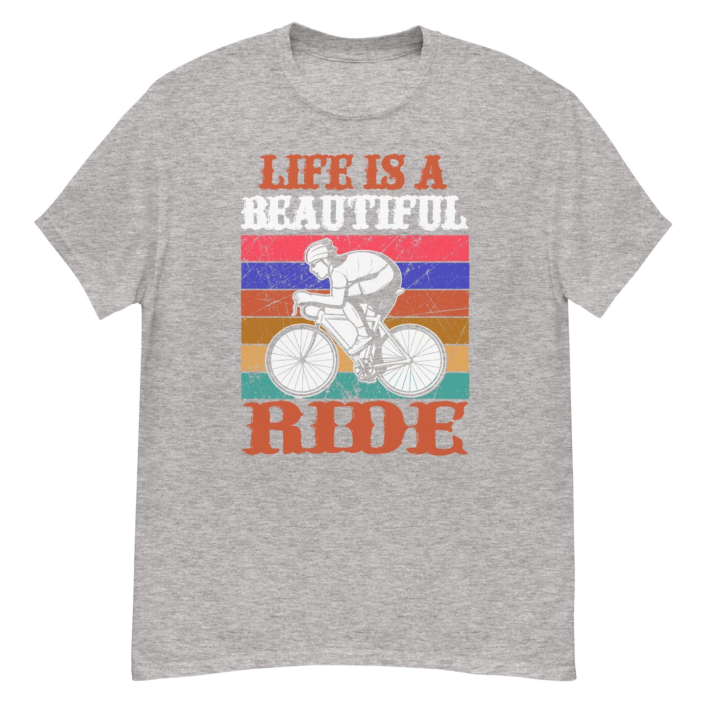 Класическа мъжка тениска LIFE IS A BEAUTIFUL RIDE