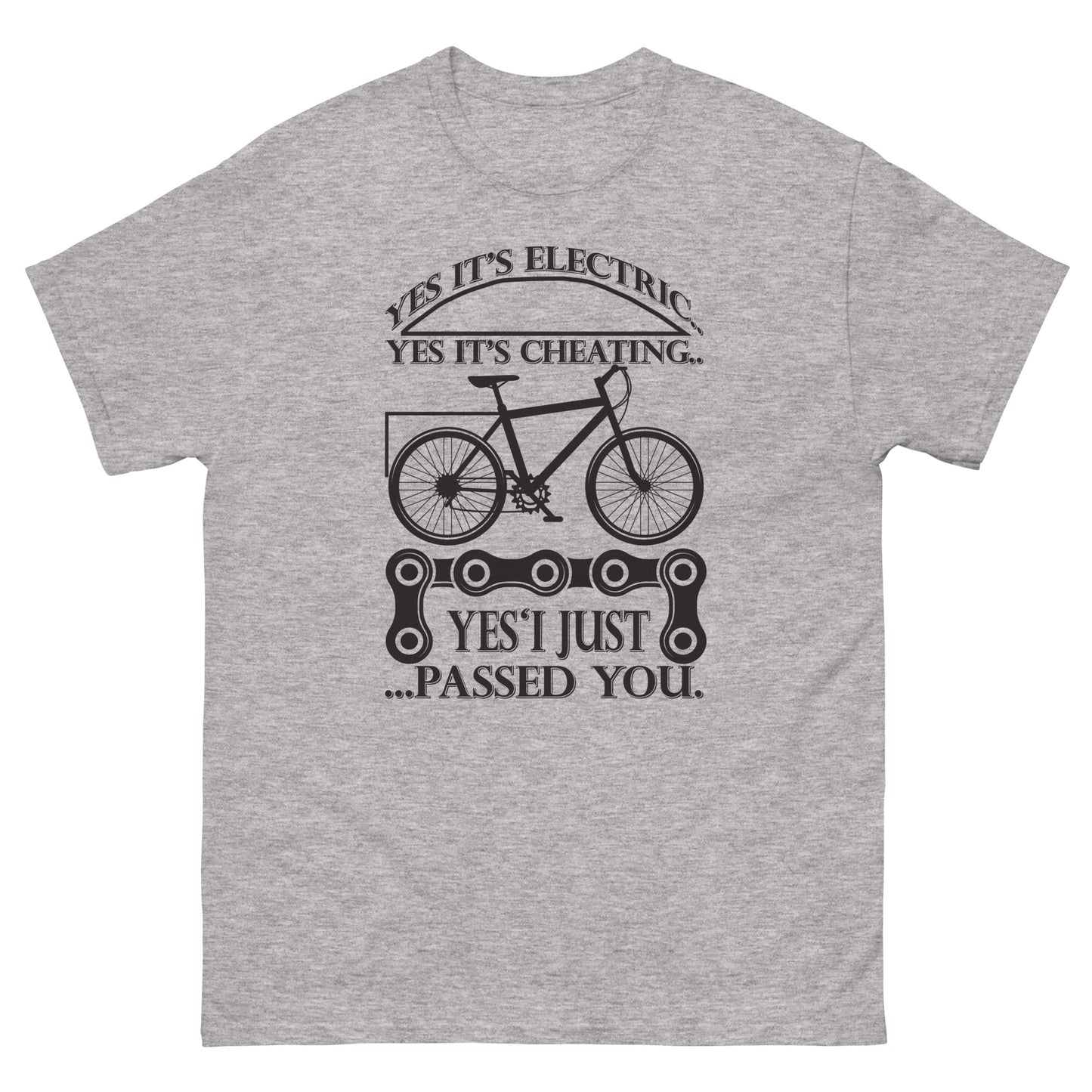 Мъжка класическа тениска ЕЛЕКТРИЧЕСКИ ВЕЛОСИПЕД