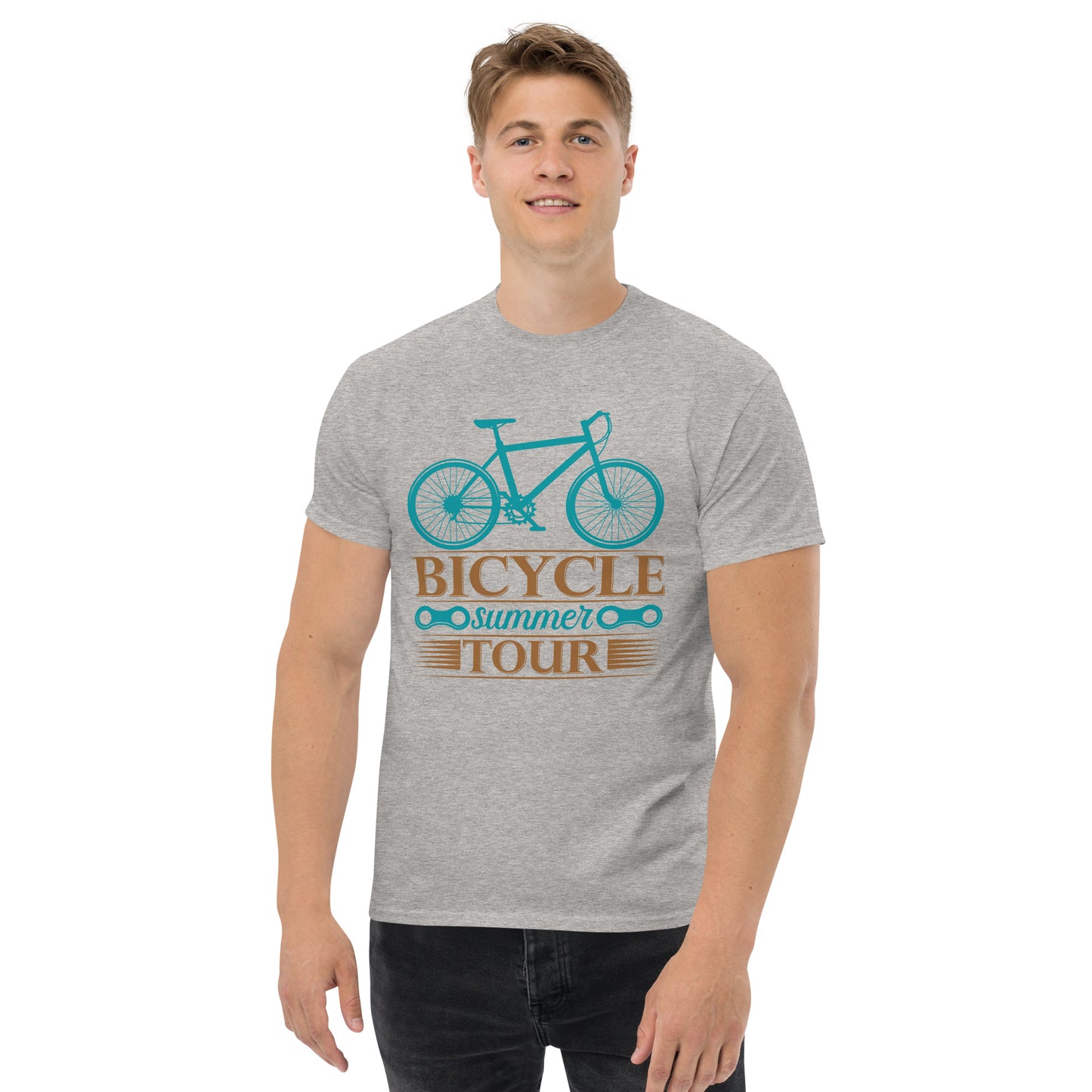 Мъжка класическа тениска BICYCLE SUMMER TOUR