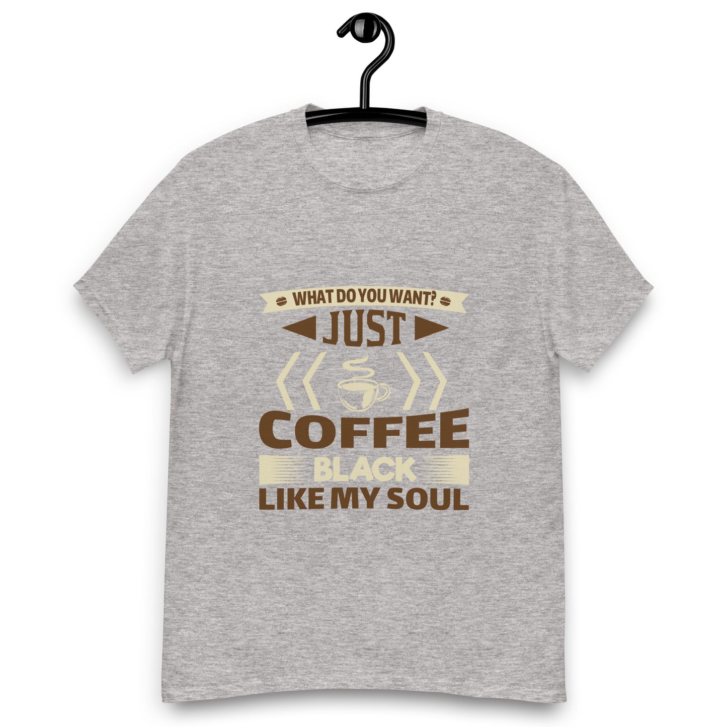 Мъжка класическа тениска JUST COFFEE BLACK